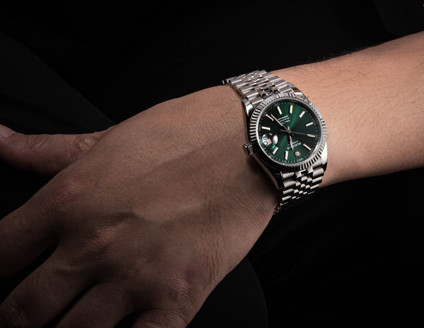 Automatic Classic S447 36mm Green Dial Fluted Bezel Jubilee Bracelet ST2130
