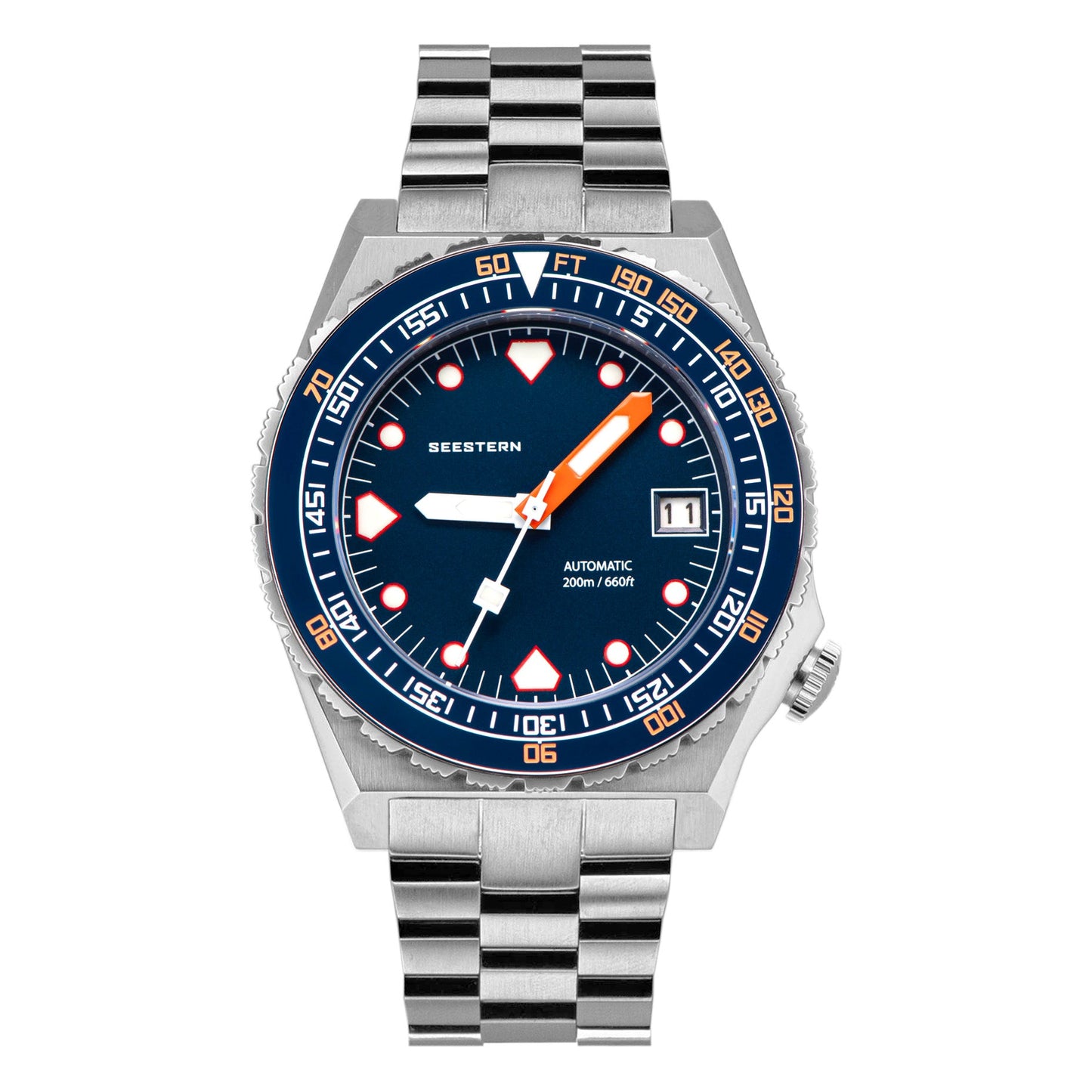 Seestern Vintage 407 600T Deep Blue Dial Ceramic Bezel