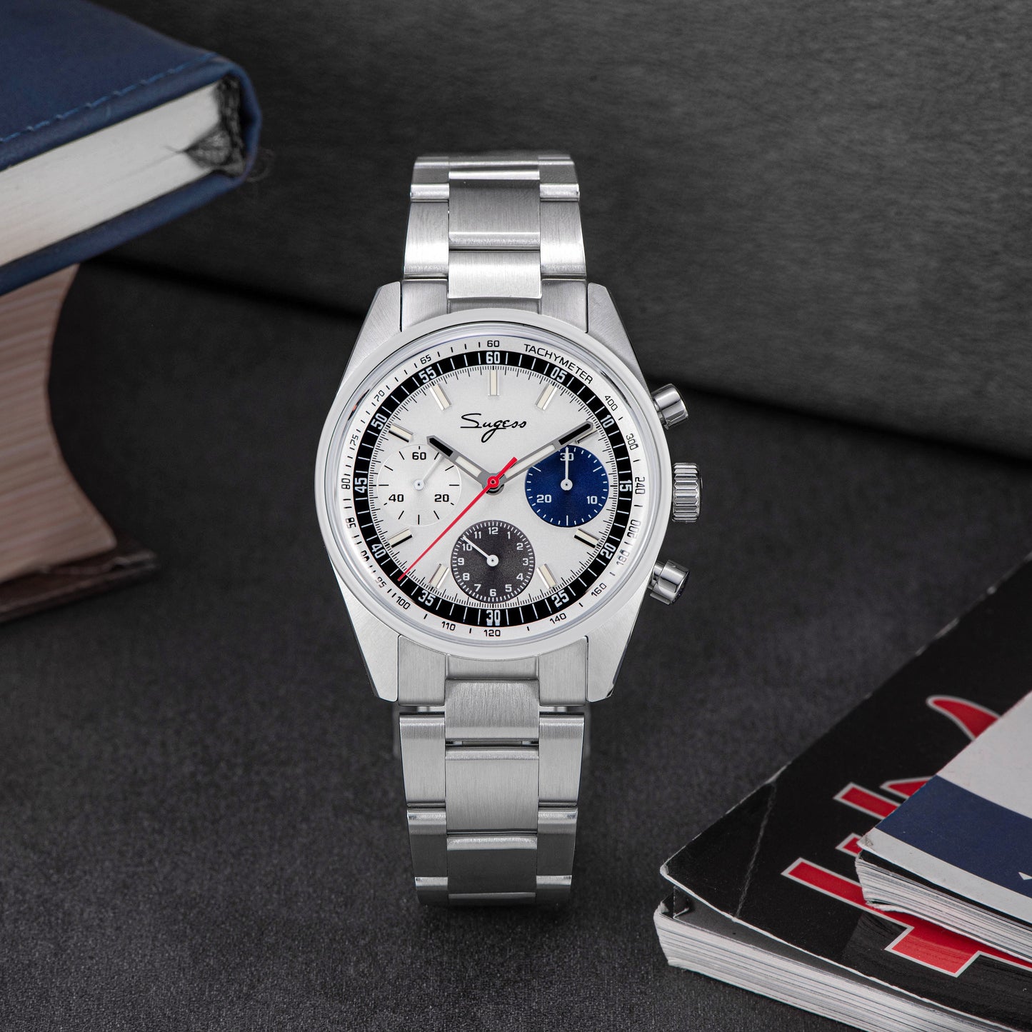 Chrono Heritage 442 Chronograph Special Dial Swan Neck Regulator (Ship From Canada)