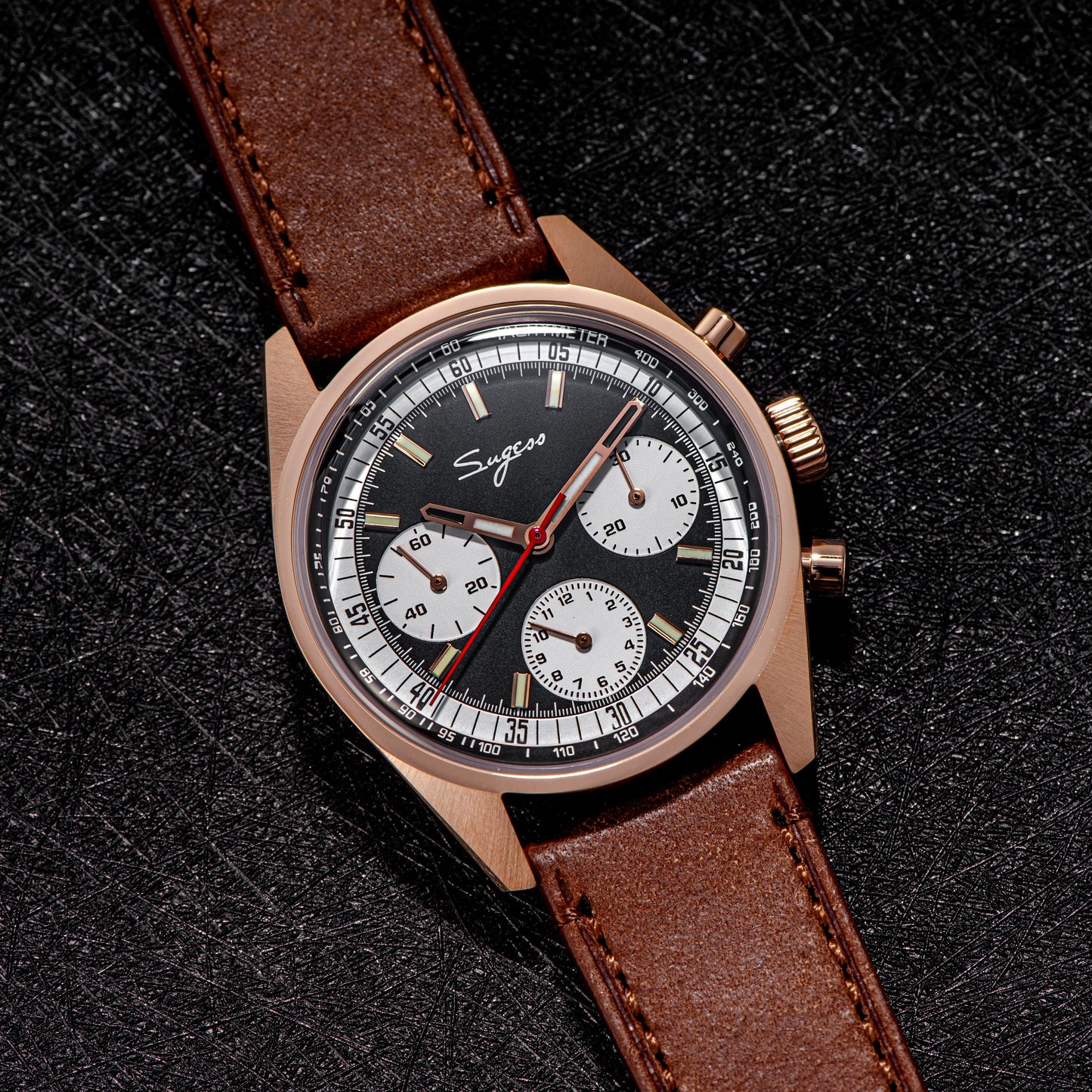 Chrono Heritage 442 Chronograph Special Dial Swan Neck Regulator (Ship From Canada)