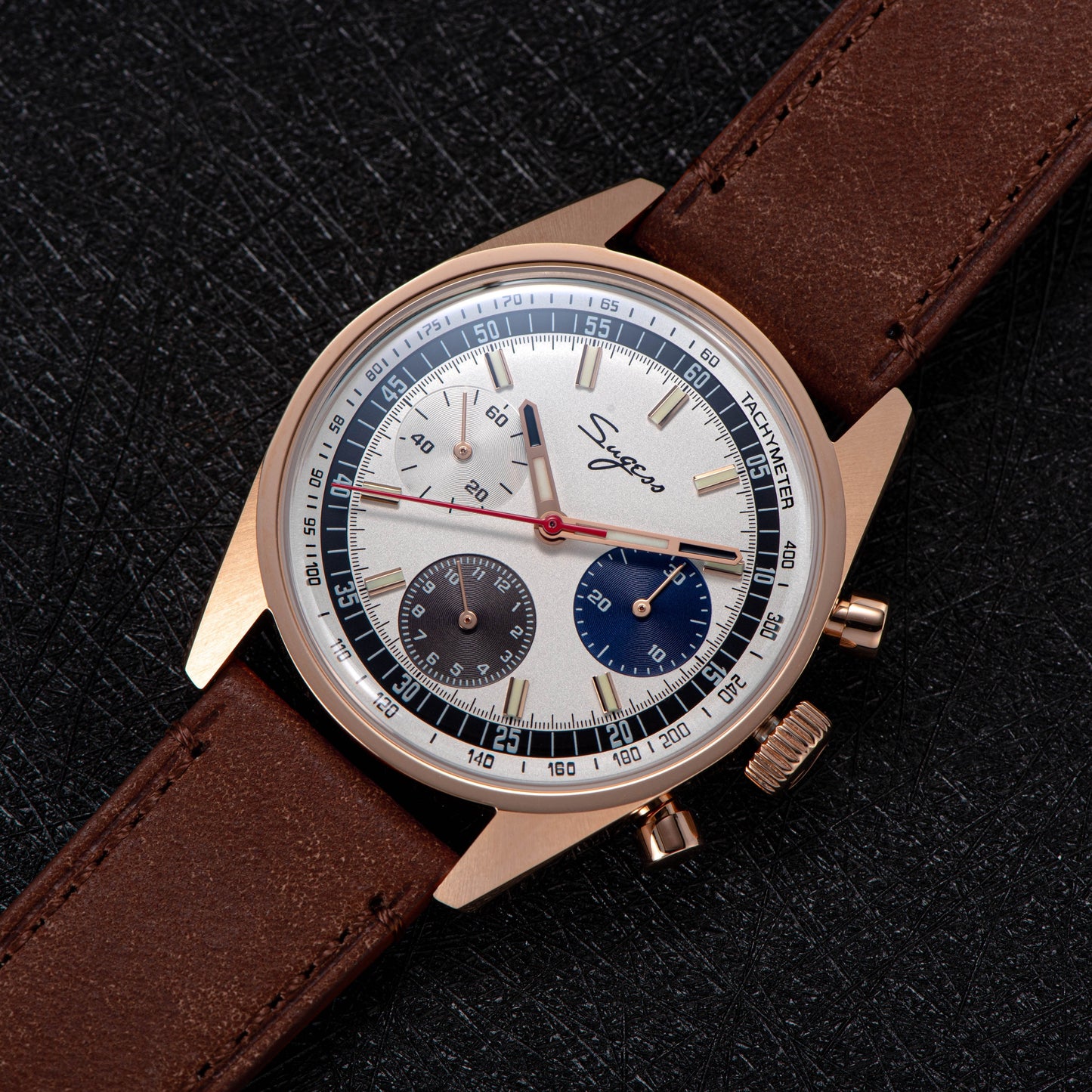 Chrono Heritage 442 Chronograph Special Dial Swan Neck Regulator (Ship From Canada)