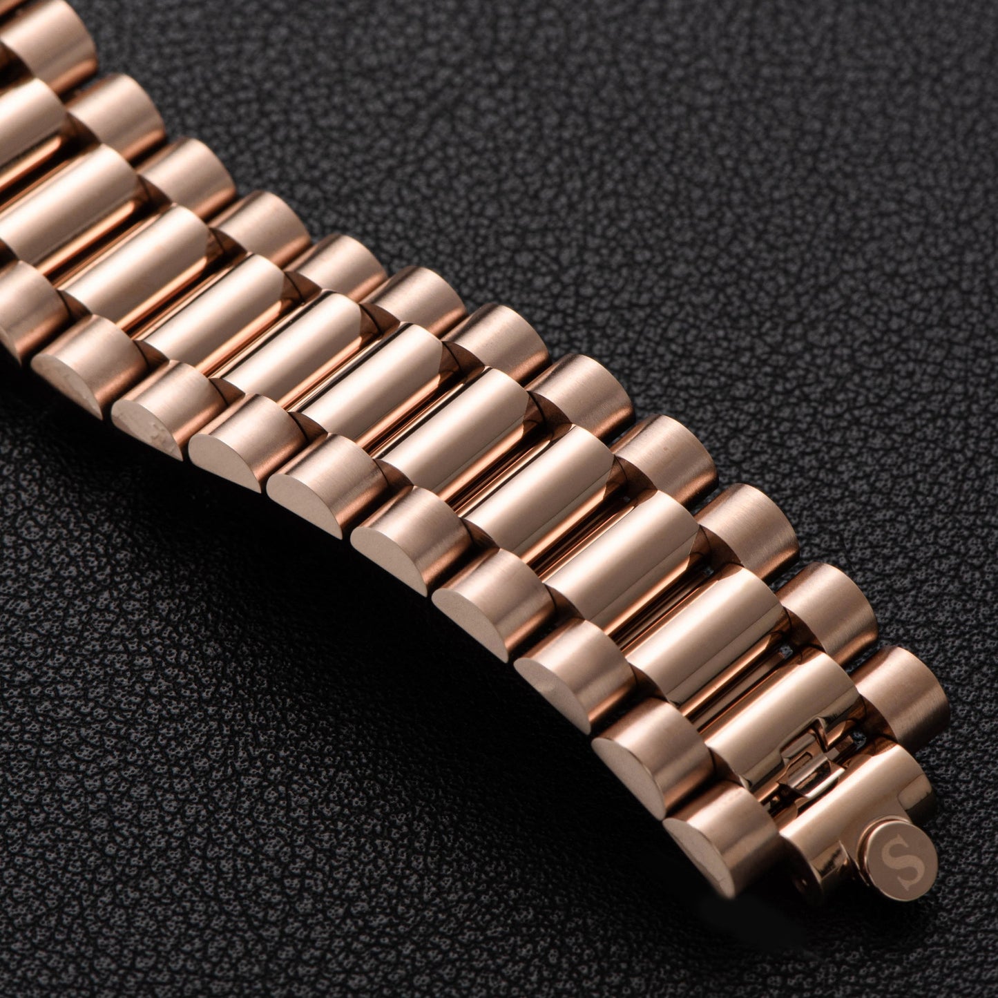 Heritage S449 DD Date and Day Display DD36 36mm Rose Gold Black Pearl Dial Automatic