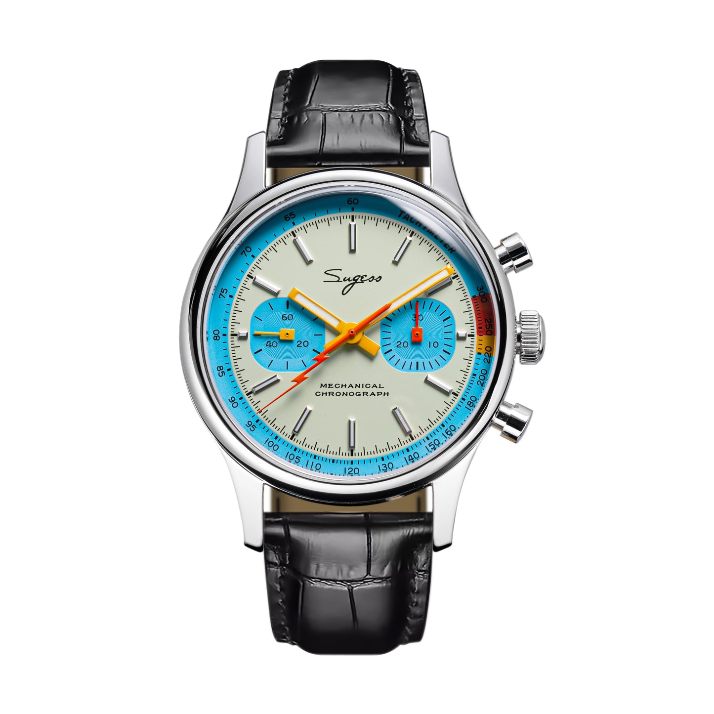 Chrono Heritage S387 Light Blue Dial Orange Lightning V2