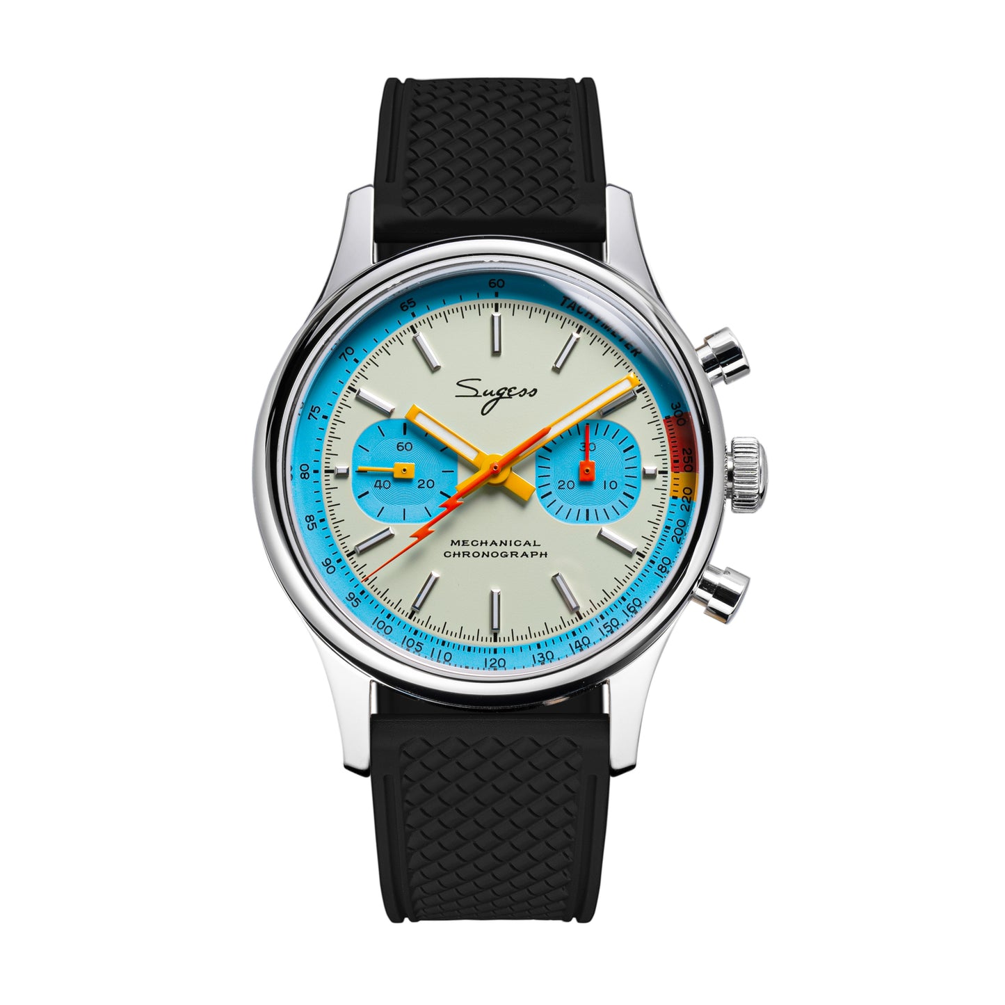 Chrono Heritage S387 Light Blue Dial Orange Lightning V2