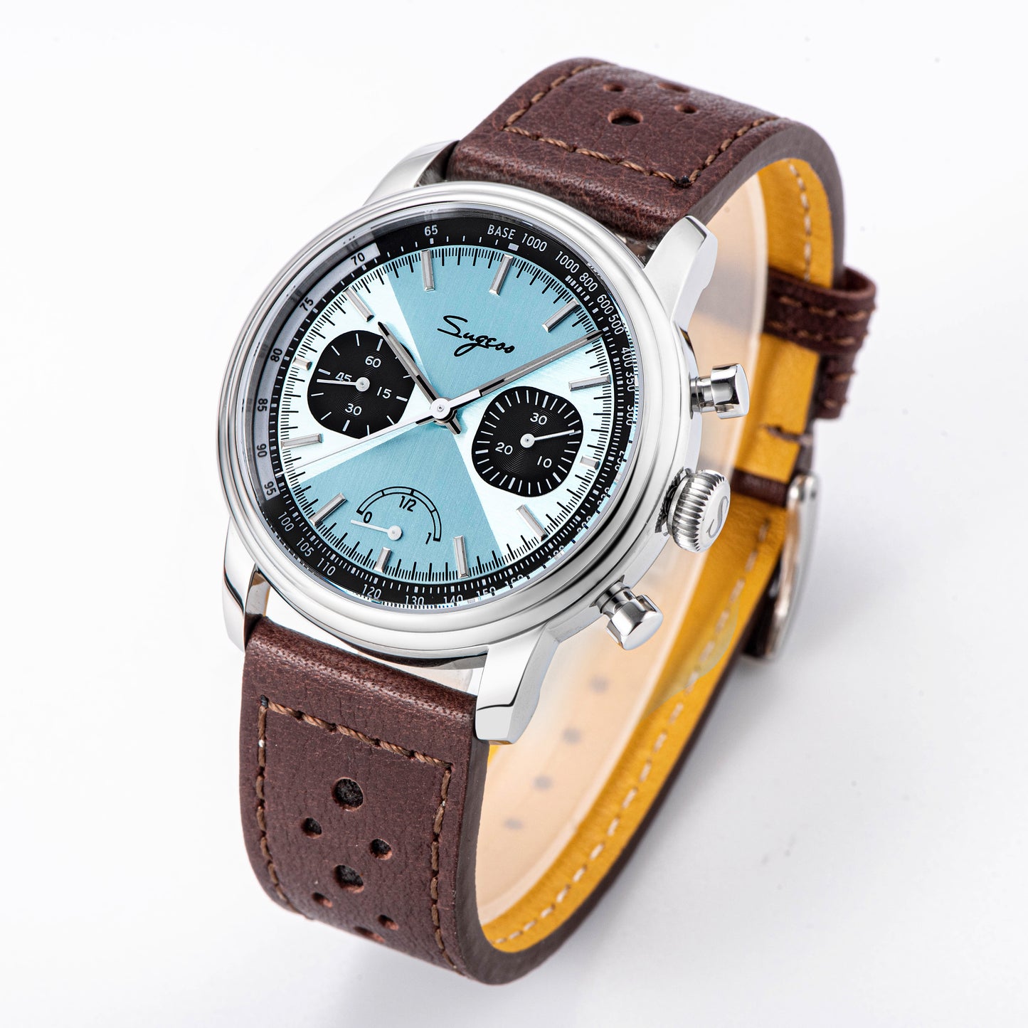 Chrono Heritage S438 Light Blue Dial Power Reserve Indicator