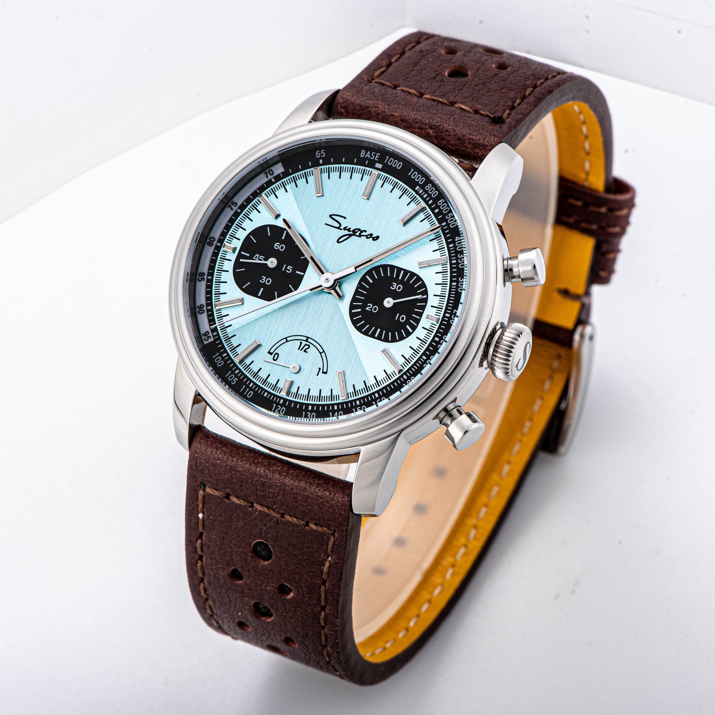 Chrono Heritage S438 Light Blue Dial Power Reserve Indicator