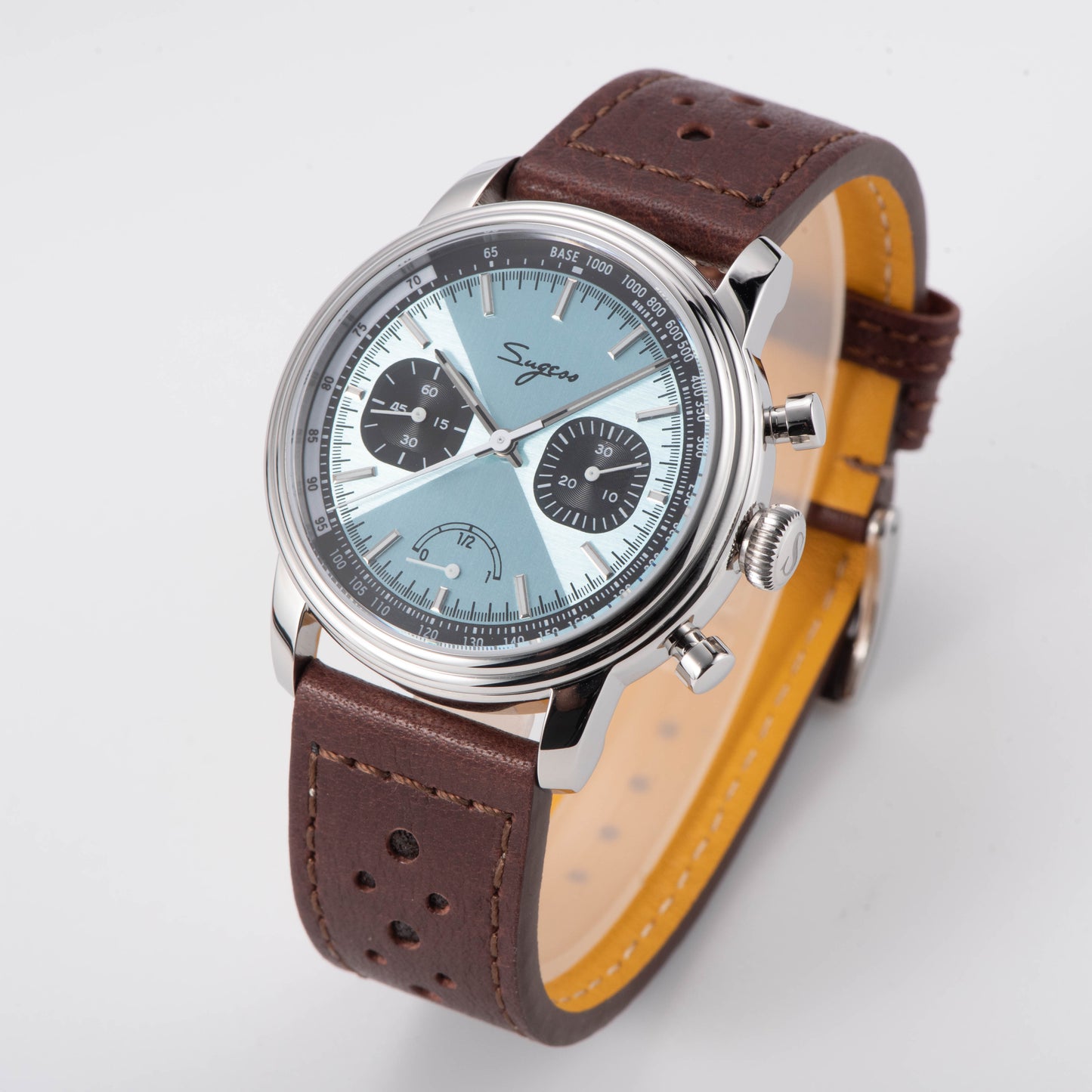 Chrono Heritage S438 Light Blue Dial Power Reserve Indicator