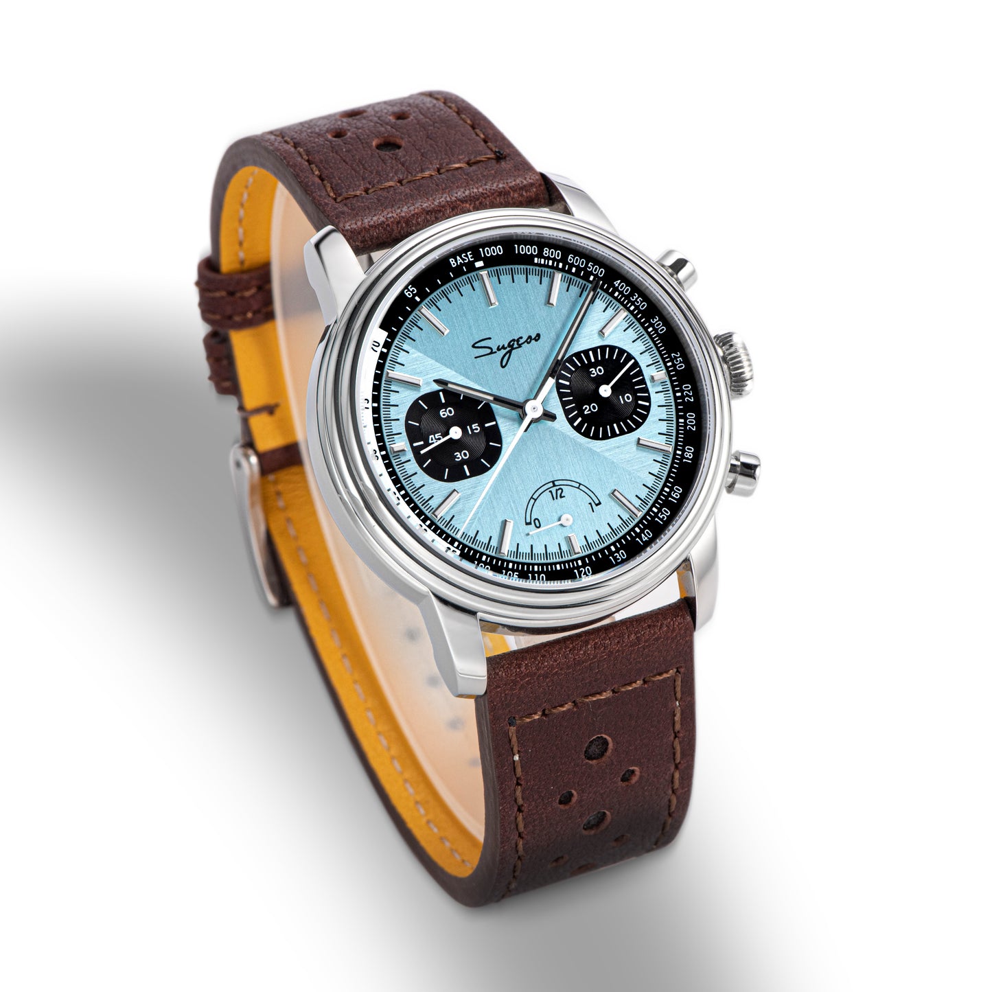 Chrono Heritage S438 Light Blue Dial Power Reserve Indicator