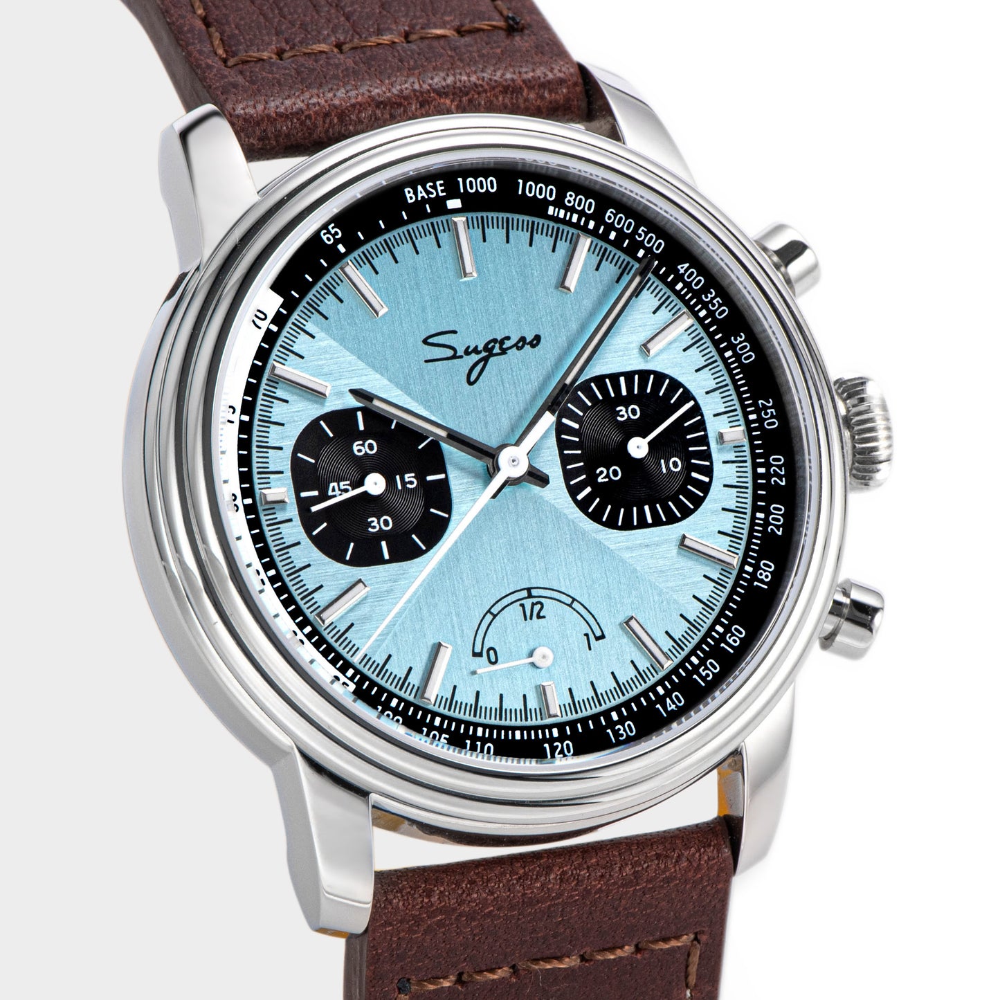 Chrono Heritage S438 Light Blue Dial Power Reserve Indicator