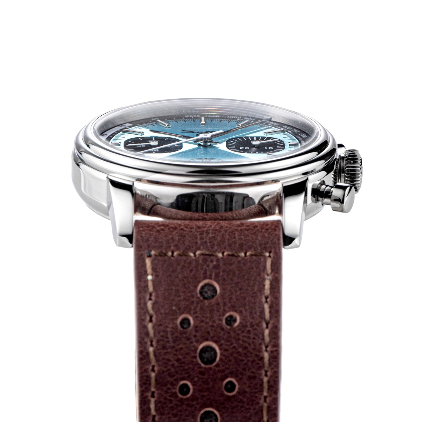 Chrono Heritage S438 Light Blue Dial Power Reserve Indicator