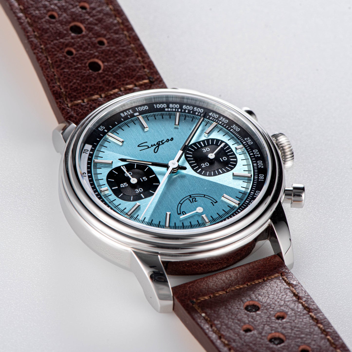 Chrono Heritage S438 Light Blue Dial Power Reserve Indicator