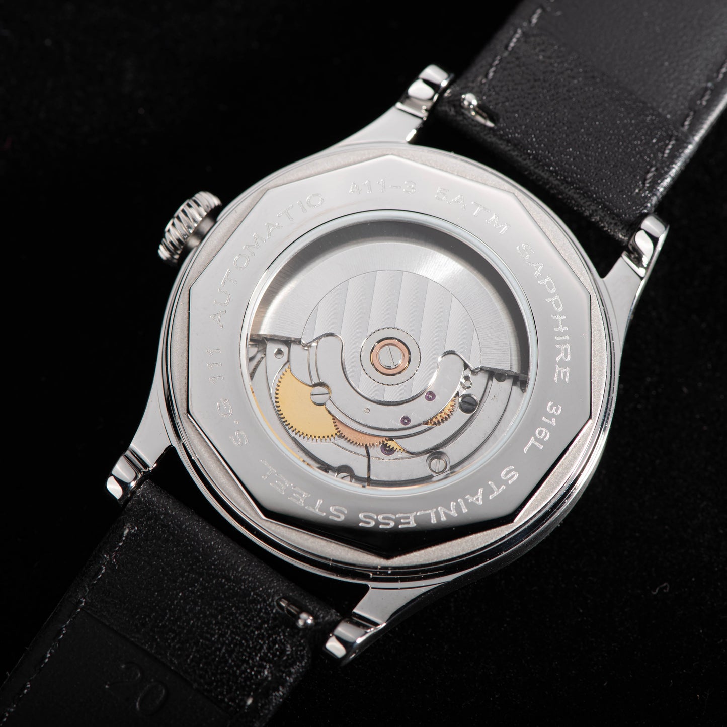 Heritage 411-3B Seagull 2130 Movement Stainless Steel Case Deep Orange Dial SU4113BOR