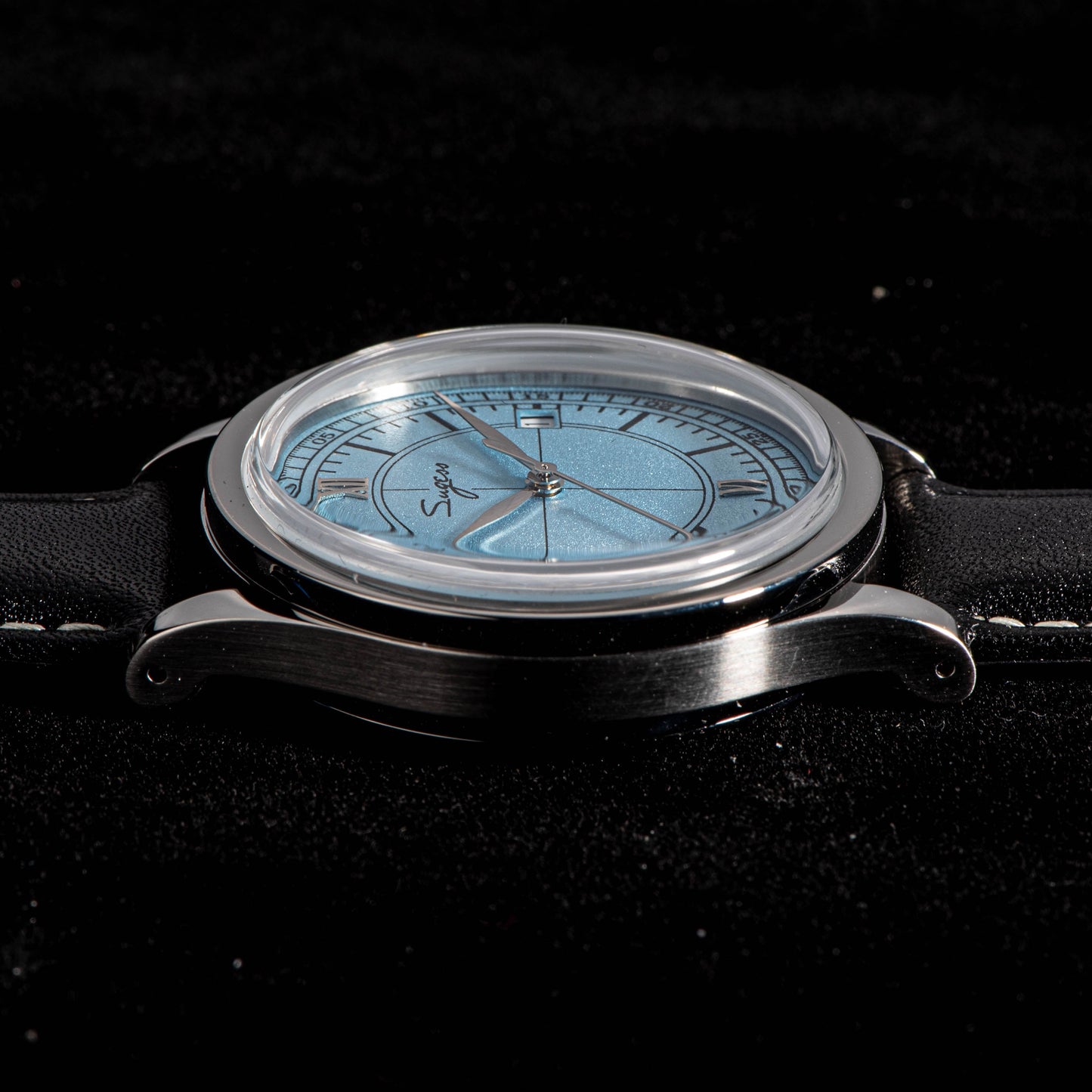 Heritage 411-3B Seagull 2130 Movement Stainless Steel Case Deep Light Blue Dial SU4113BLB