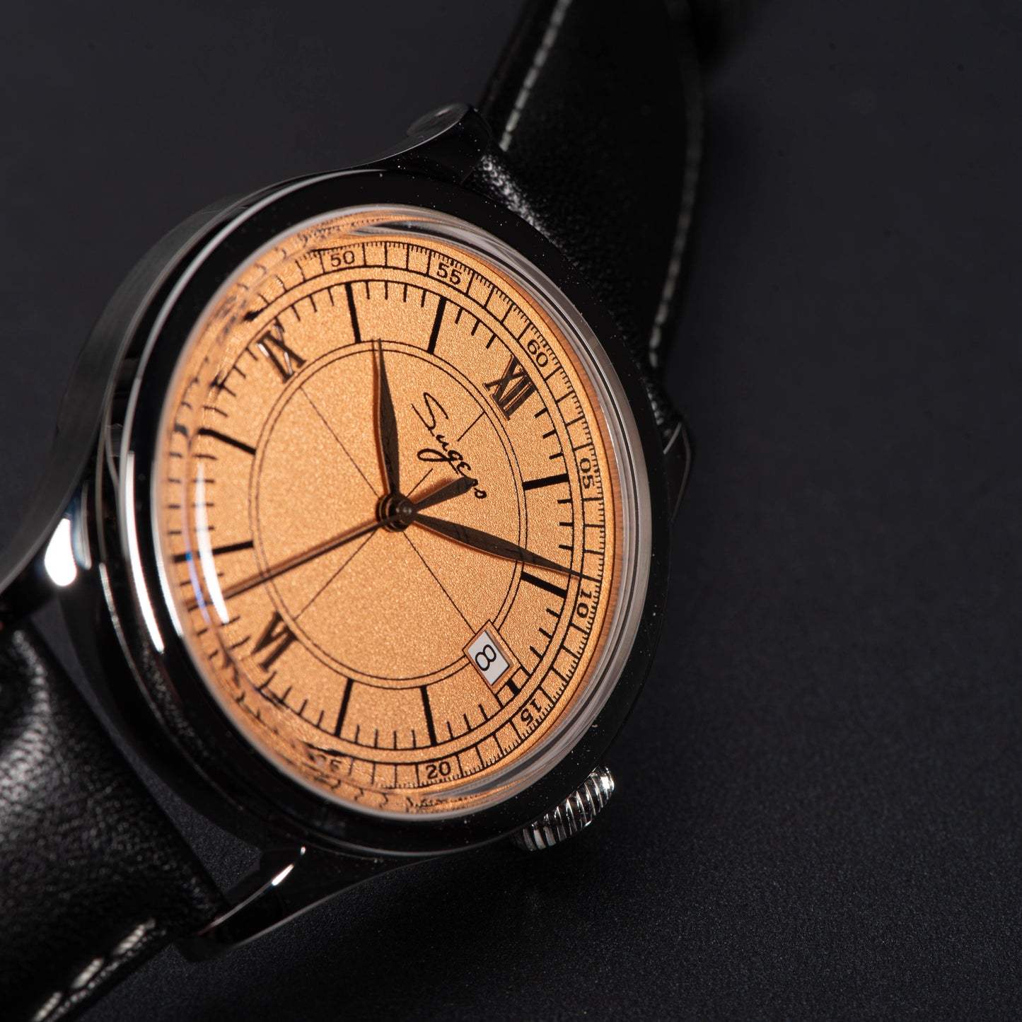 Heritage 411-3B Seagull 2130 Movement Stainless Steel Case Deep Orange Dial SU4113BOR