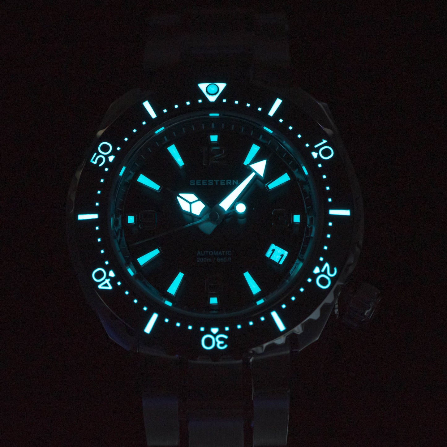 Seestern 416 Professional Diver Watch S416BK Black Dial