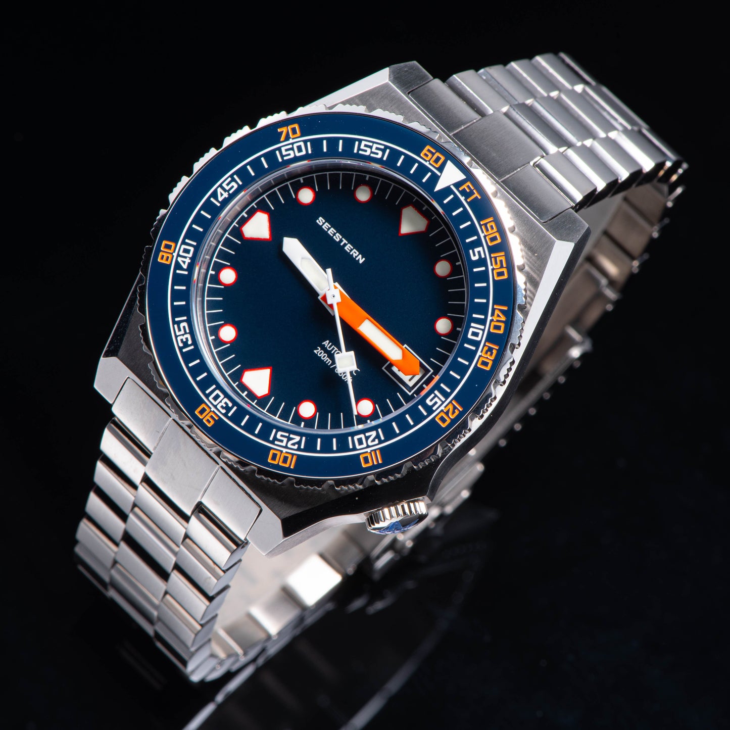 Seestern Vintage 407 600T Deep Blue Dial Ceramic Bezel