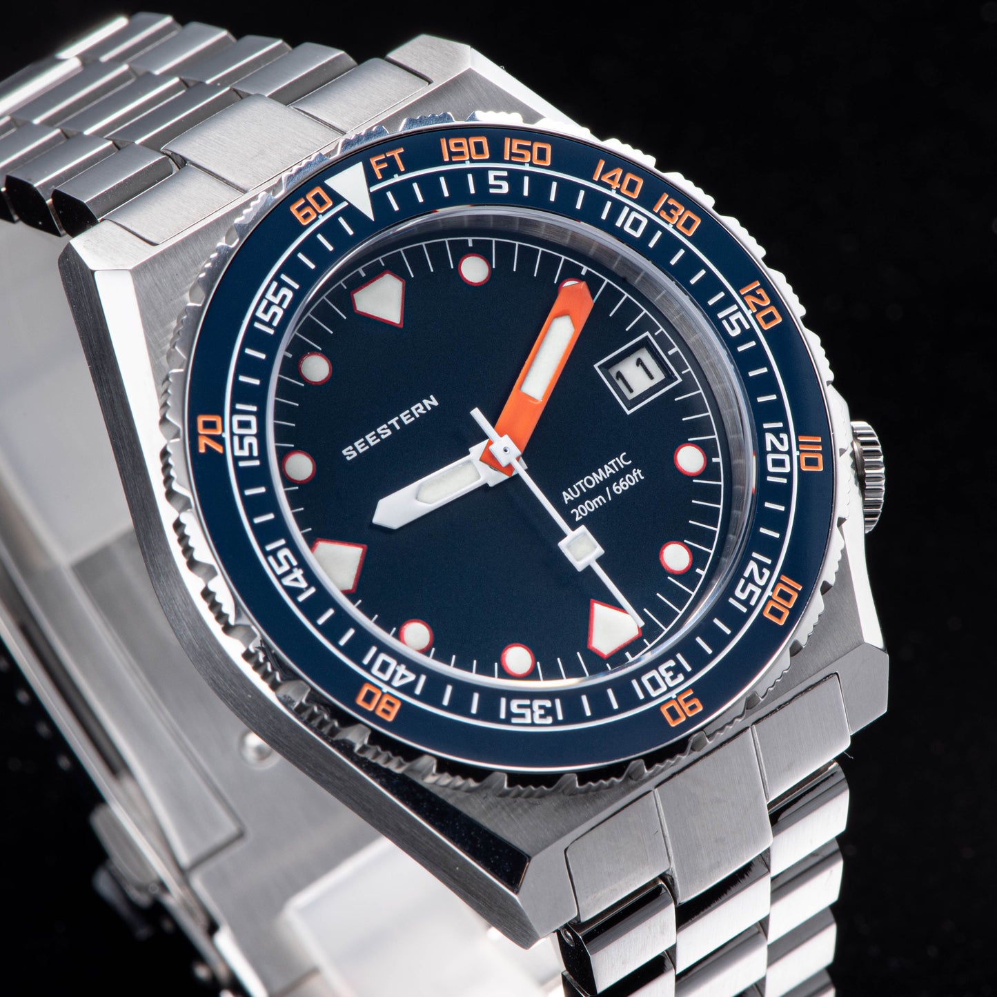 Seestern Vintage 407 600T Deep Blue Dial Ceramic Bezel