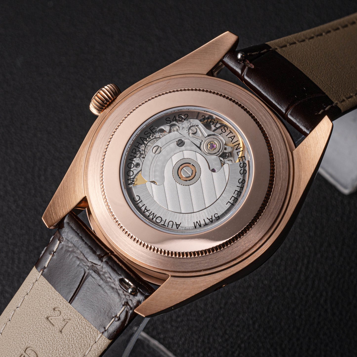 MoonPhase Master S452 Rose Gold White Dial