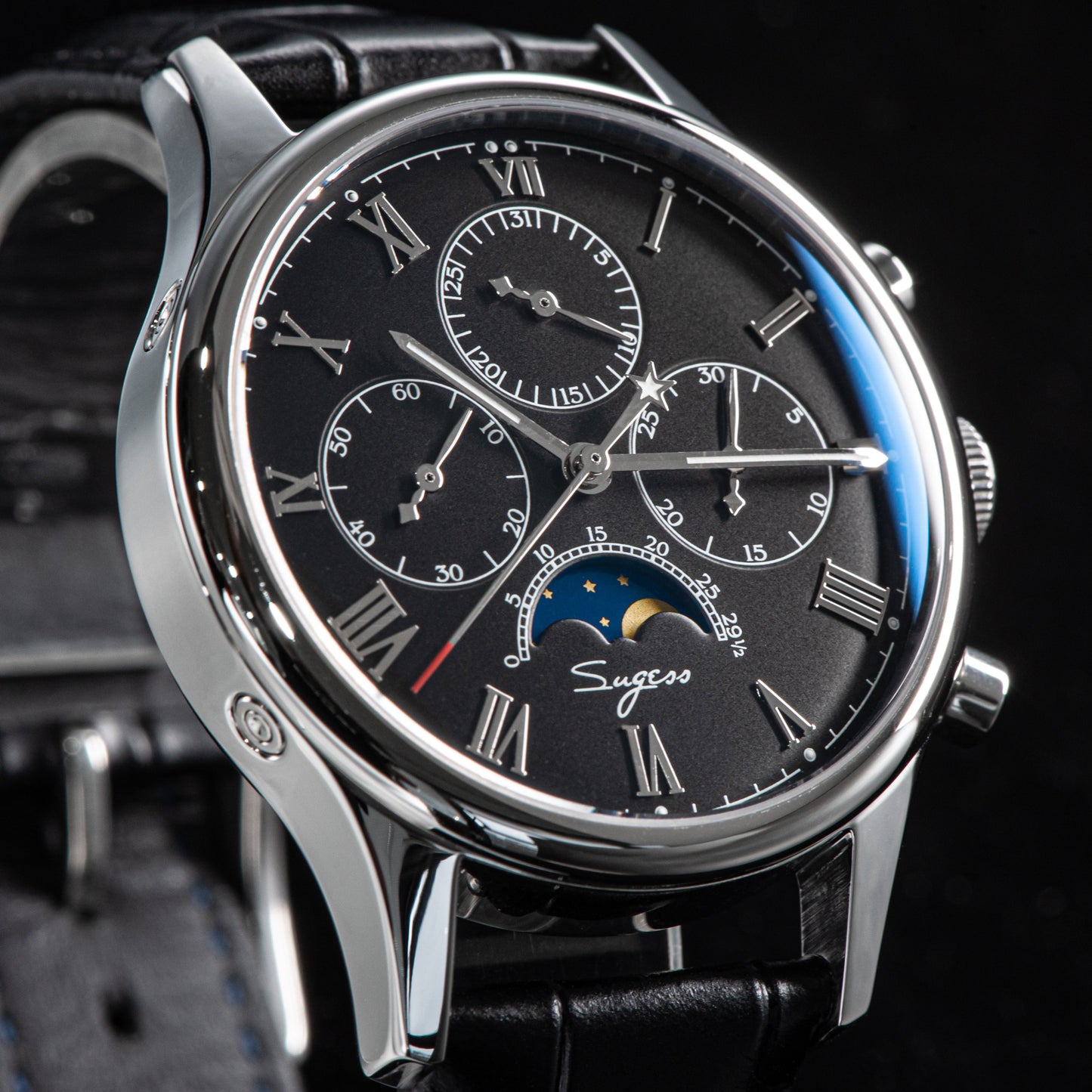 MoonPhase Master 389-2 Black Swan Neck Regulator
