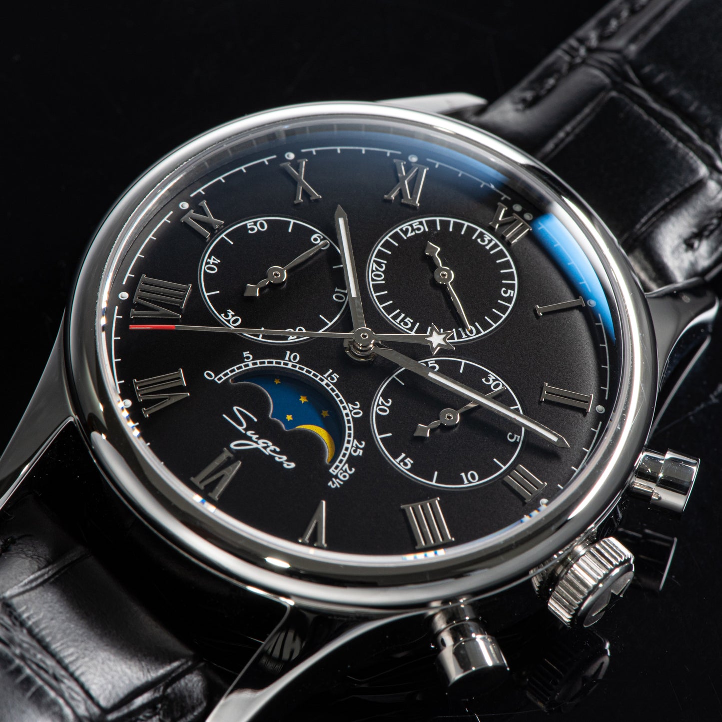 MoonPhase Master 389-2 Black Swan Neck Regulator