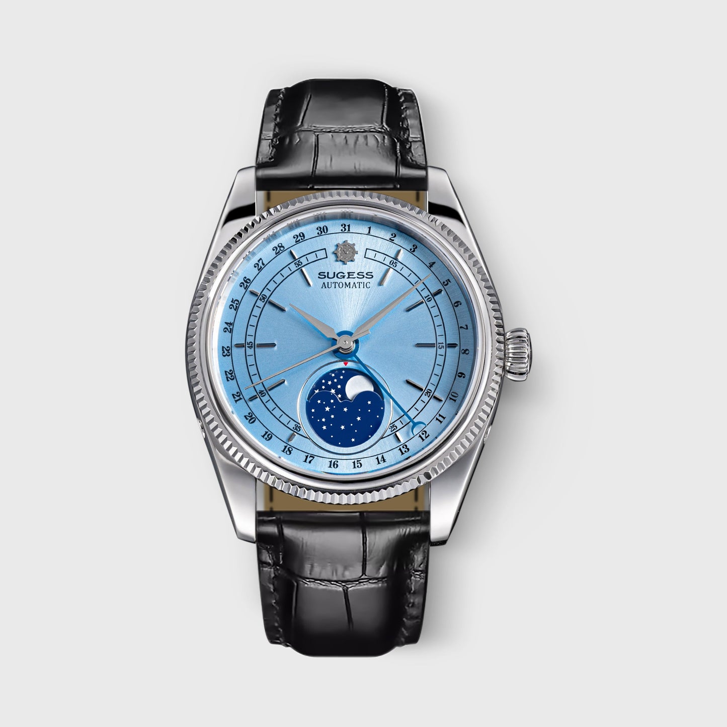MoonPhase Master S452 Stainless-Steel Light Blue Dial
