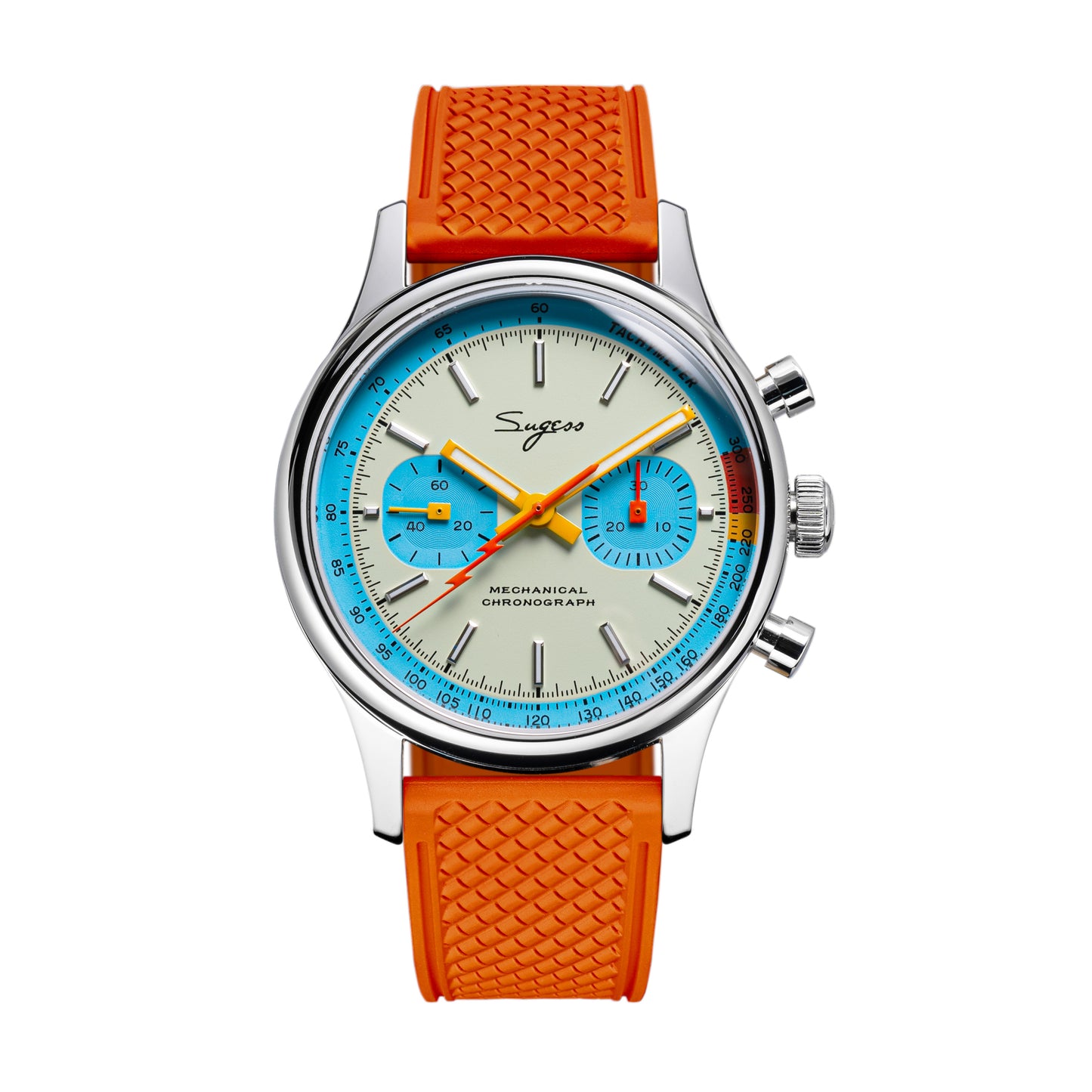 Chrono Heritage S387 Light Blue Dial Orange Lightning V2