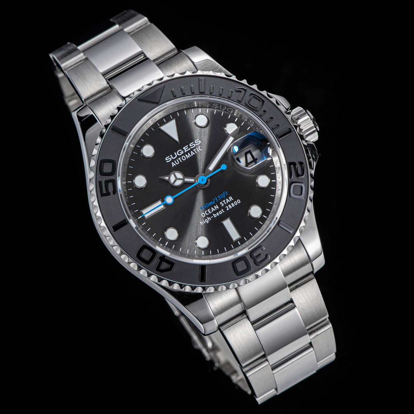 Ocean Star S450 YM Diver Watch ST2130 Ceramic Bezel Grey Dial Limited Edition