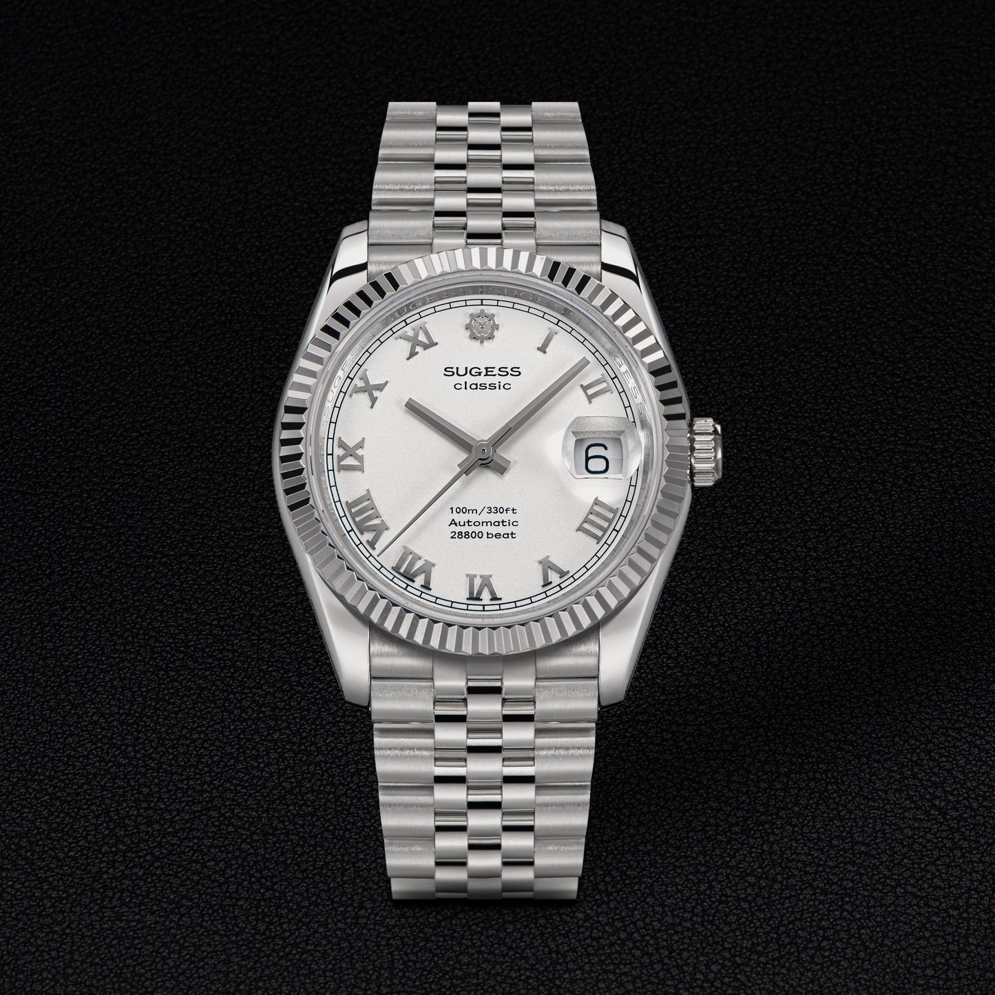 Automatic Classic S447 36mm White Dial Fluted Bezel Jubilee Bracelet ST2130