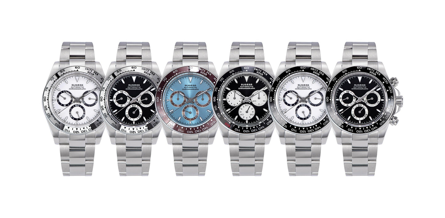 Automatic Chronograph S418-2.003 Panda Dial Ceramic Bezel Professional