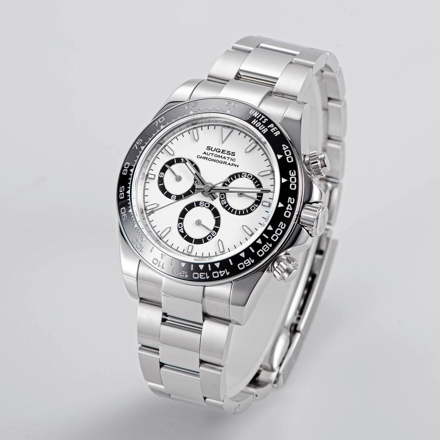 Automatic Chronograph S418-2.005 Black Dial Ceramic Bezel Professional