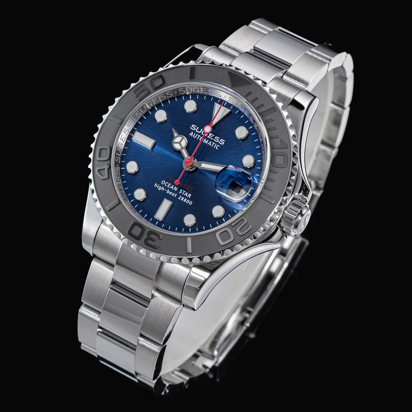 Ocean Star S450 YM Diver Watch ST2130 Ceramic Bezel Blue Dial Limited Edition