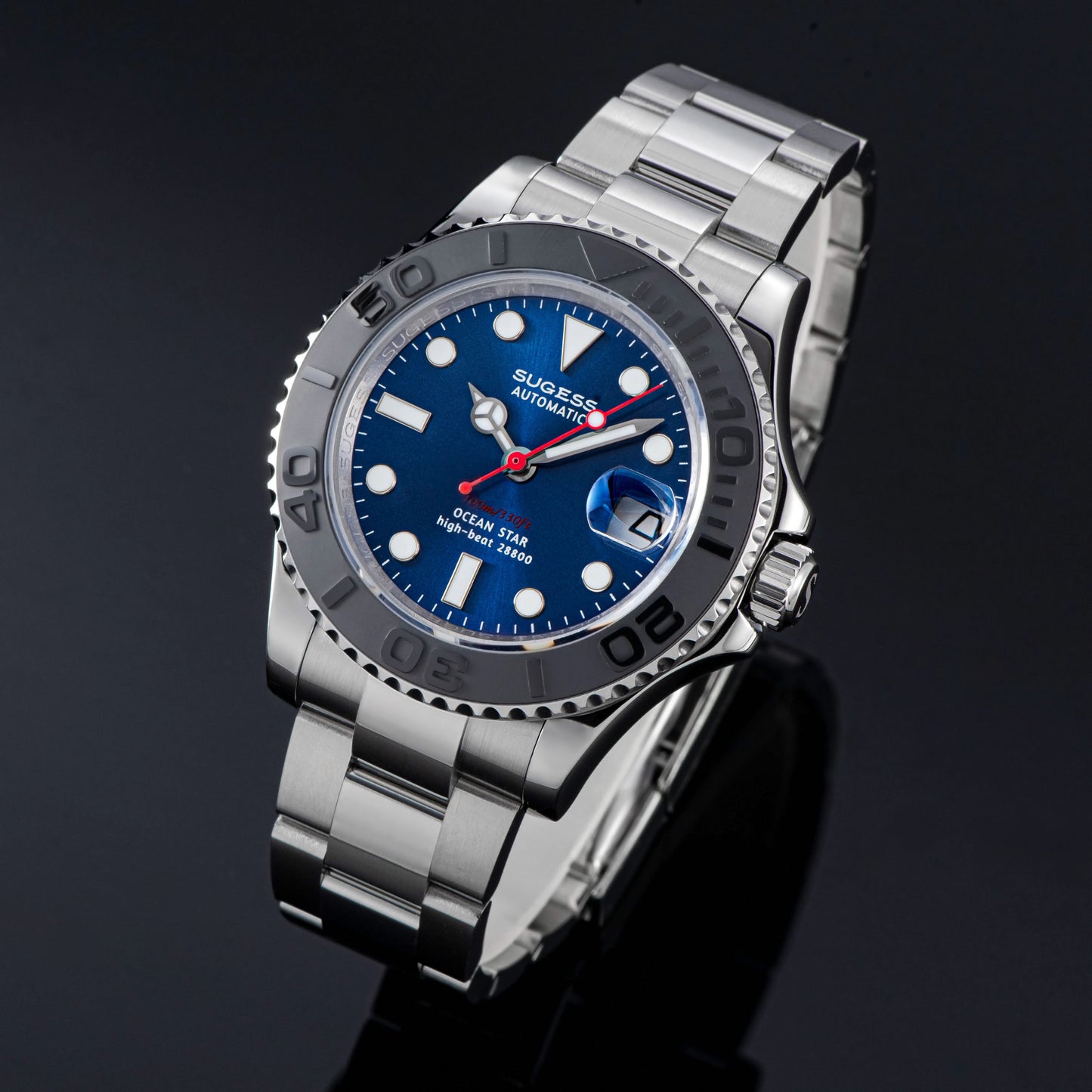 Ocean Star S450 YM Diver Watch ST2130 Ceramic Bezel Blue Dial Limited Edition