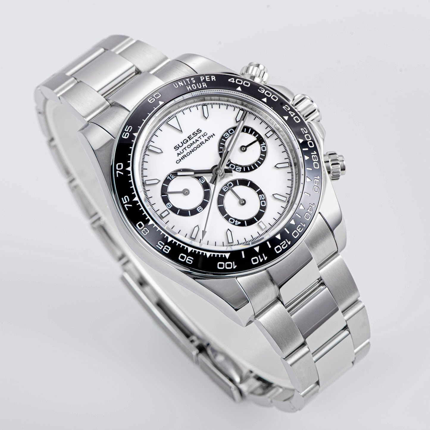 Automatic Chronograph S418-2.006 Ice Blue Dial Ceramic Bezel Professional