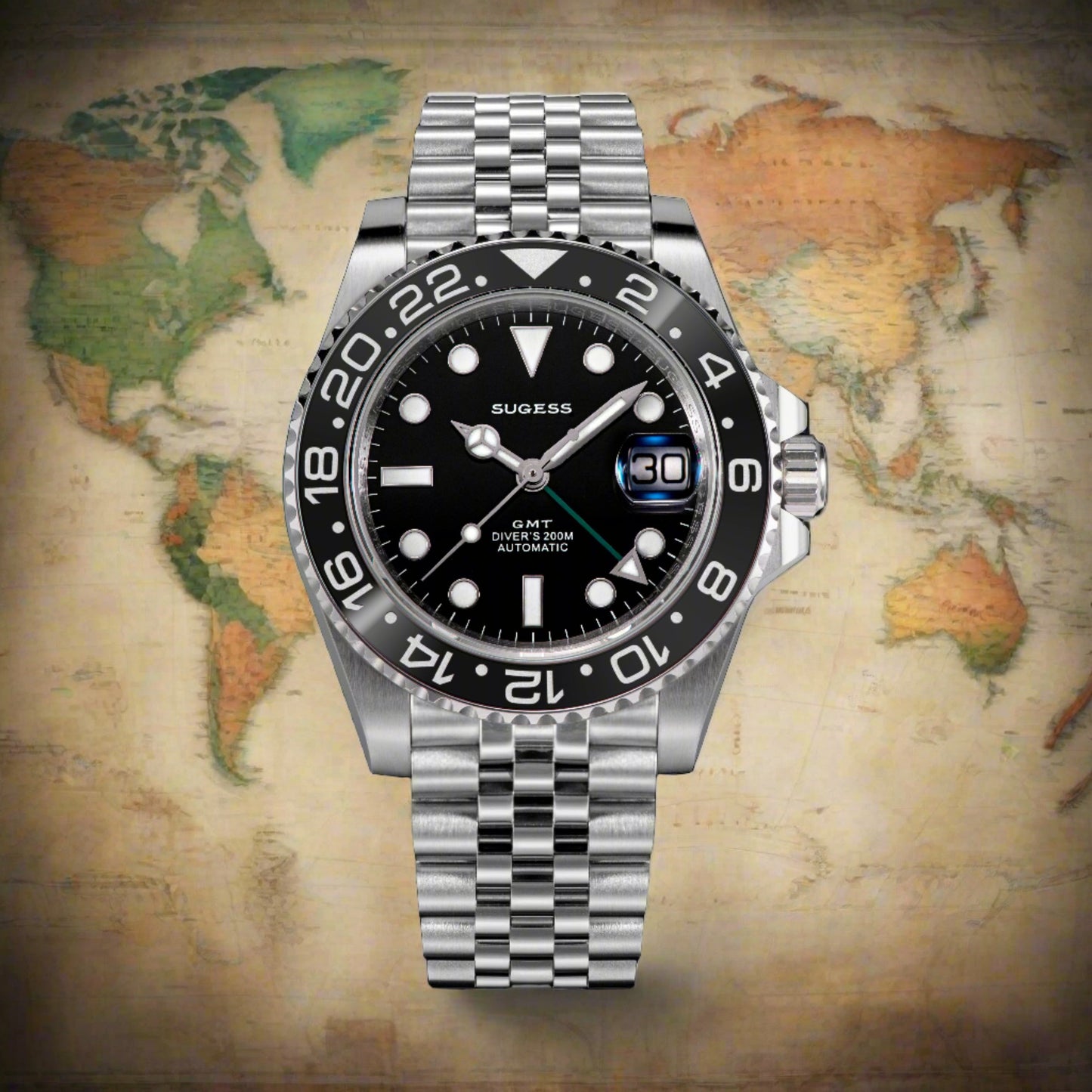 GMT DIVER'S SG116710LN Black Bezel Jubilee Bracelet