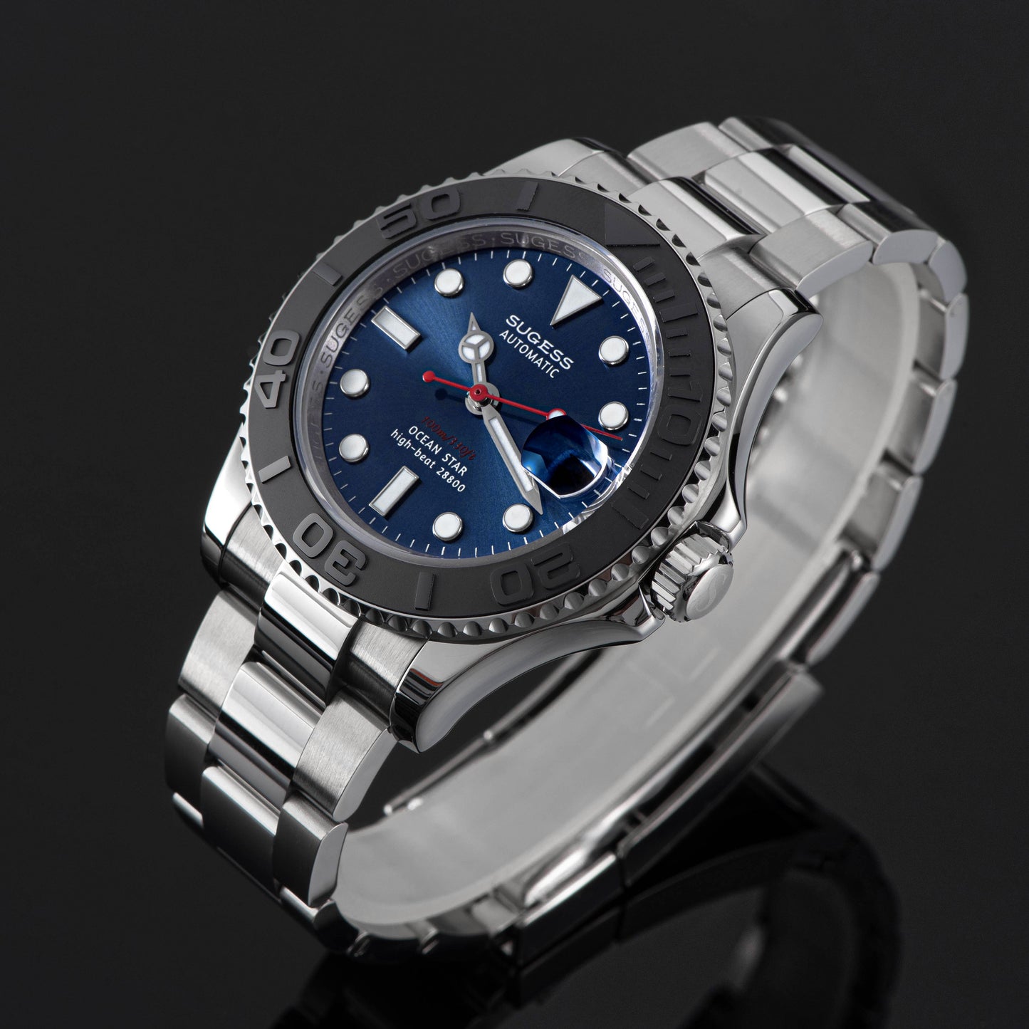 Ocean Star S450 YM Diver Watch ST2130 Ceramic Bezel Blue Dial Limited Edition