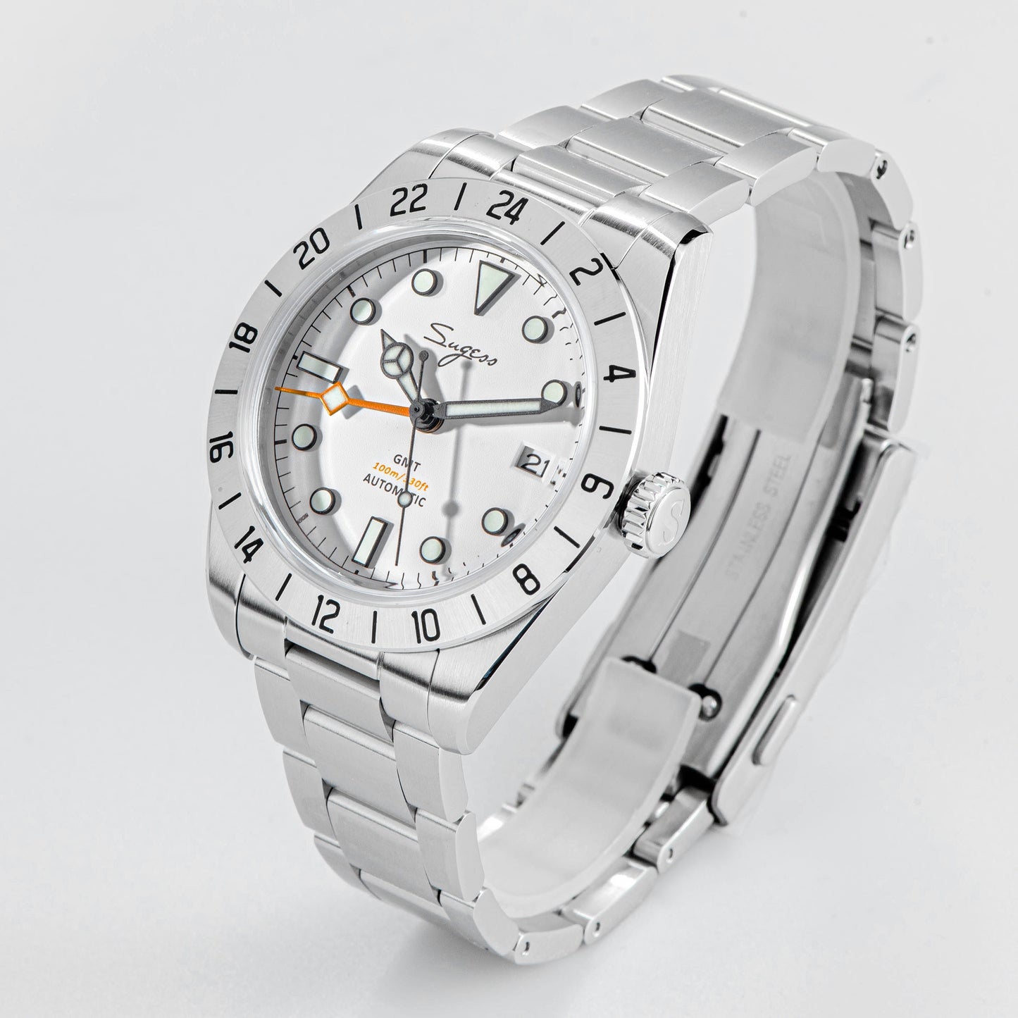 Heritage 431 BB GMT White Dial Mercedes Hands