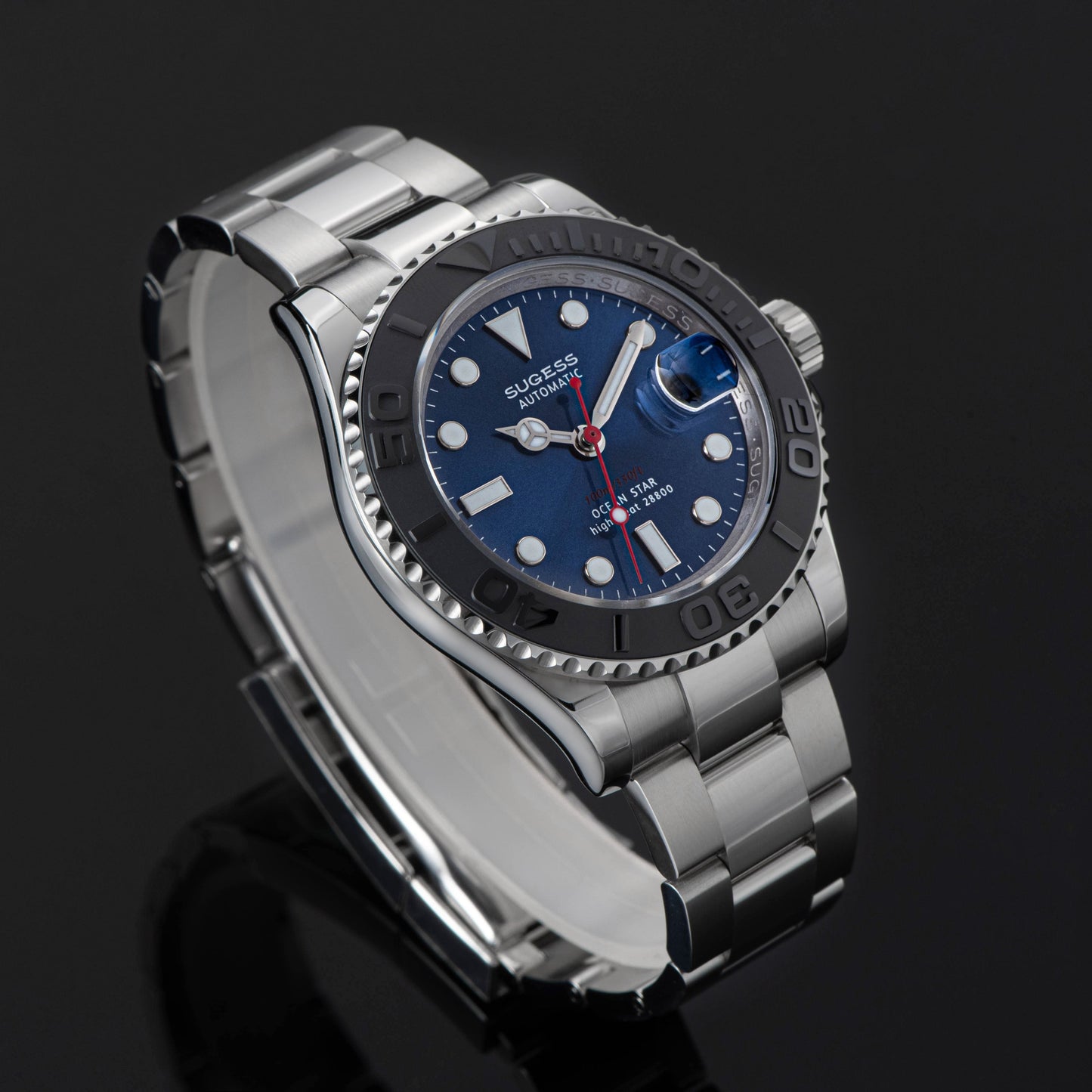 Ocean Star S450 YM Diver Watch ST2130 Ceramic Bezel Blue Dial Limited Edition