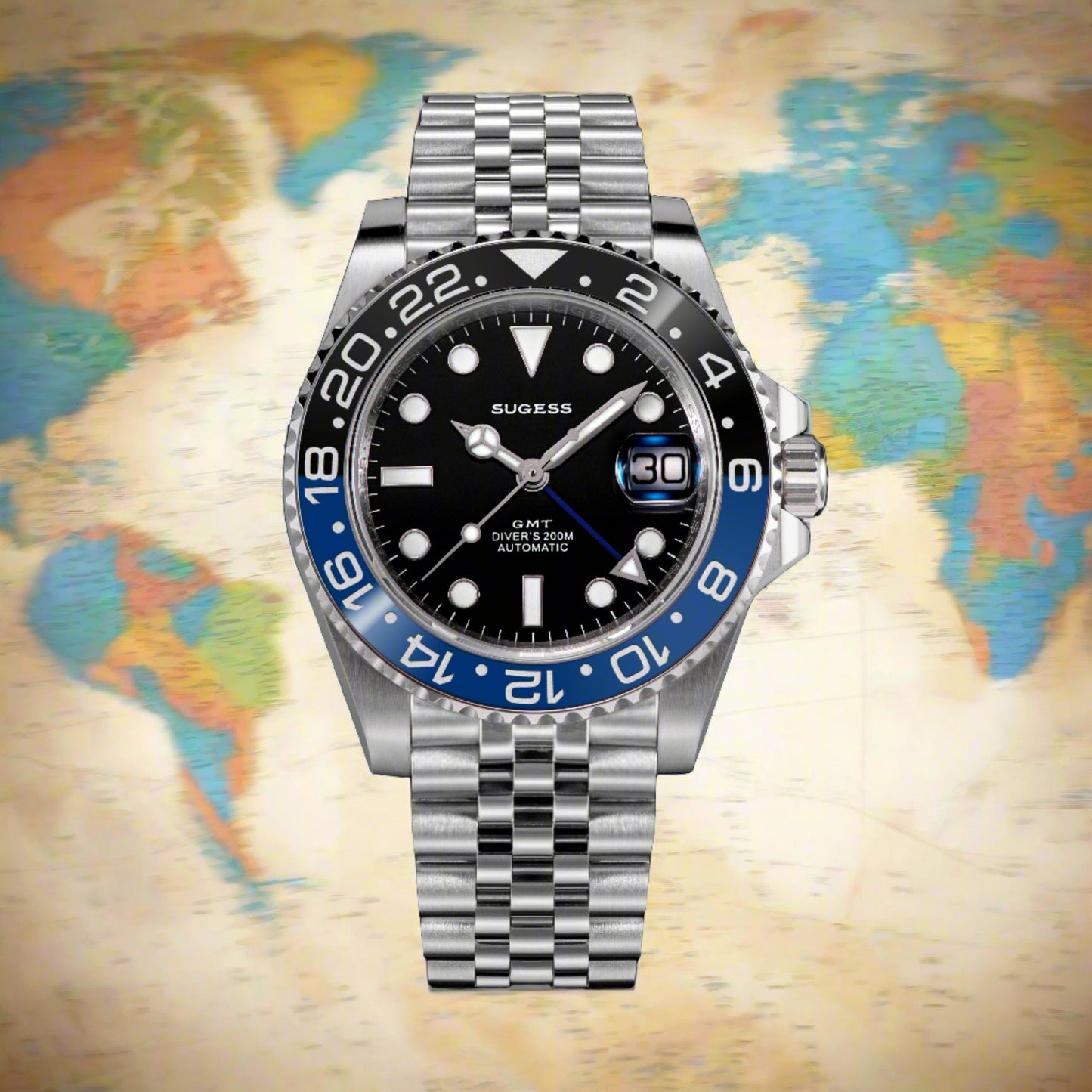 GMT DIVER'S SG126710BLNR Blue & Black Bezel Jubilee Bracelet