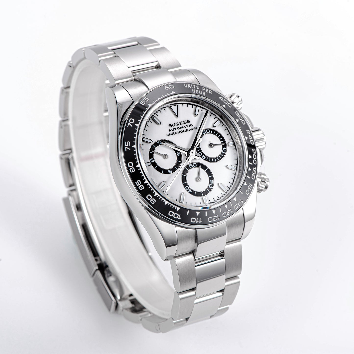 Automatic Chronograph S418-2.003 Panda Dial Ceramic Bezel Professional