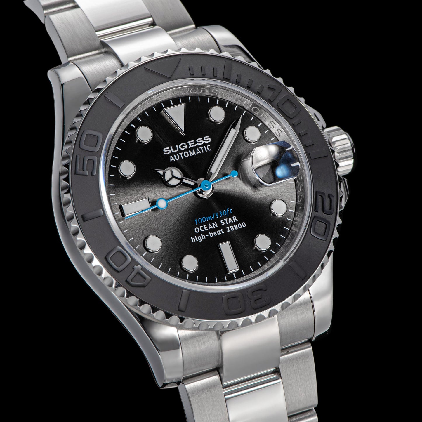 Ocean Star S450 YM Diver Watch ST2130 Ceramic Bezel Grey Dial Limited Edition