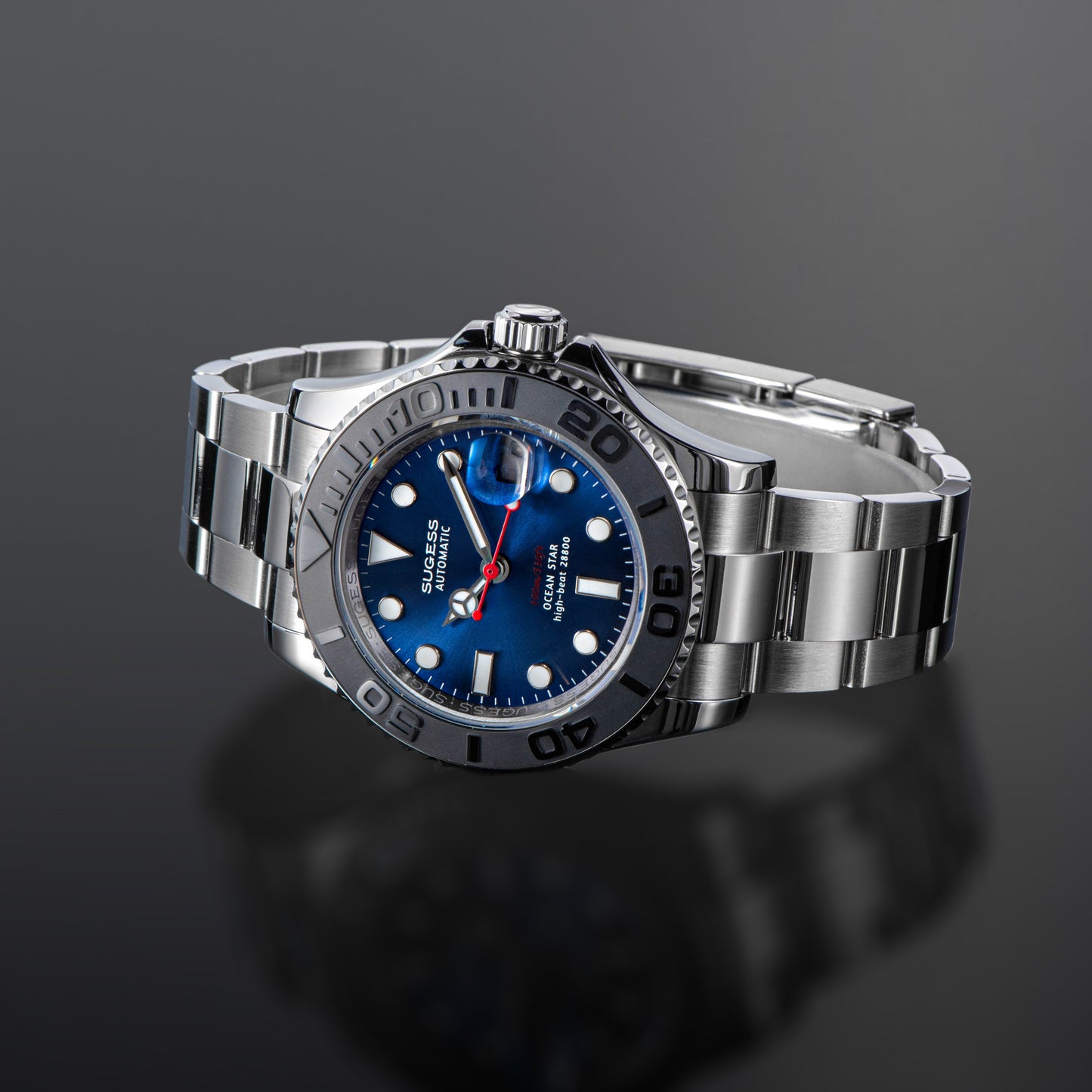 Ocean Star S450 YM Diver Watch ST2130 Ceramic Bezel Blue Dial Limited Edition