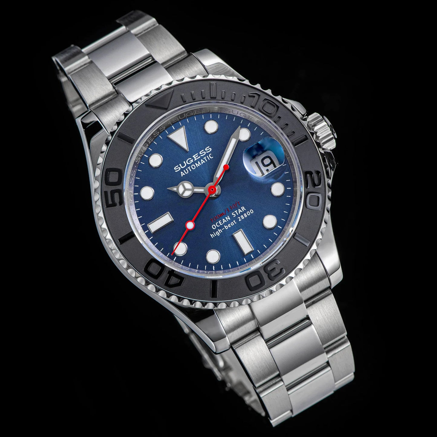 Ocean Star S450 YM Diver Watch ST2130 Ceramic Bezel Blue Dial Limited Edition