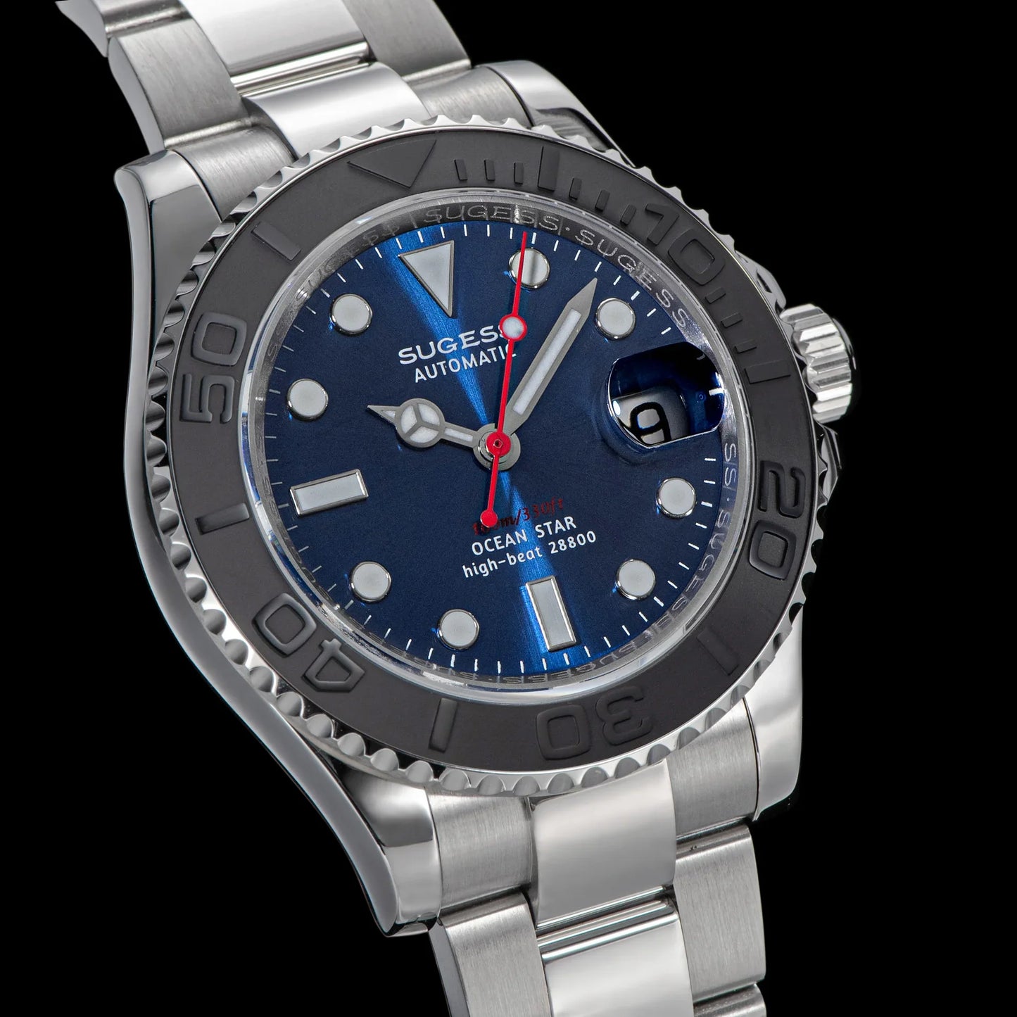 Ocean Star S450 YM Diver Watch ST2130 Ceramic Bezel Blue Dial Limited Edition