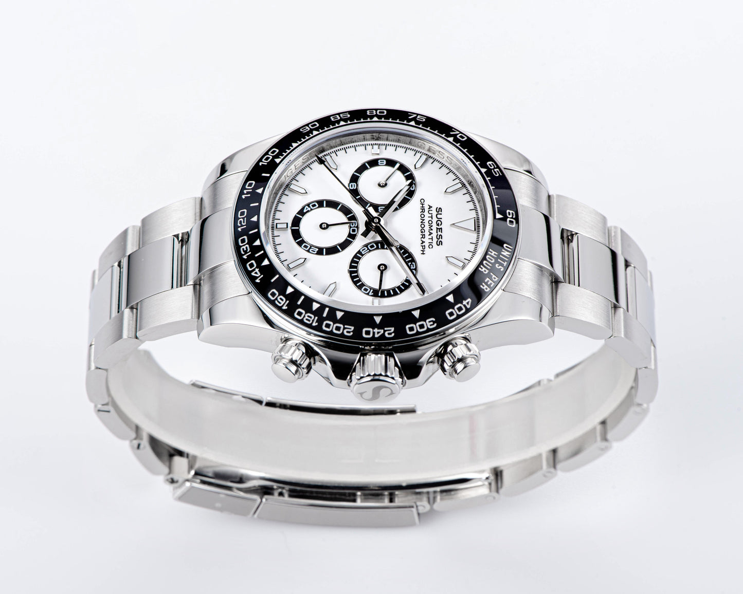 Automatic Chronograph S418-2.003 Panda Dial Ceramic Bezel Professional