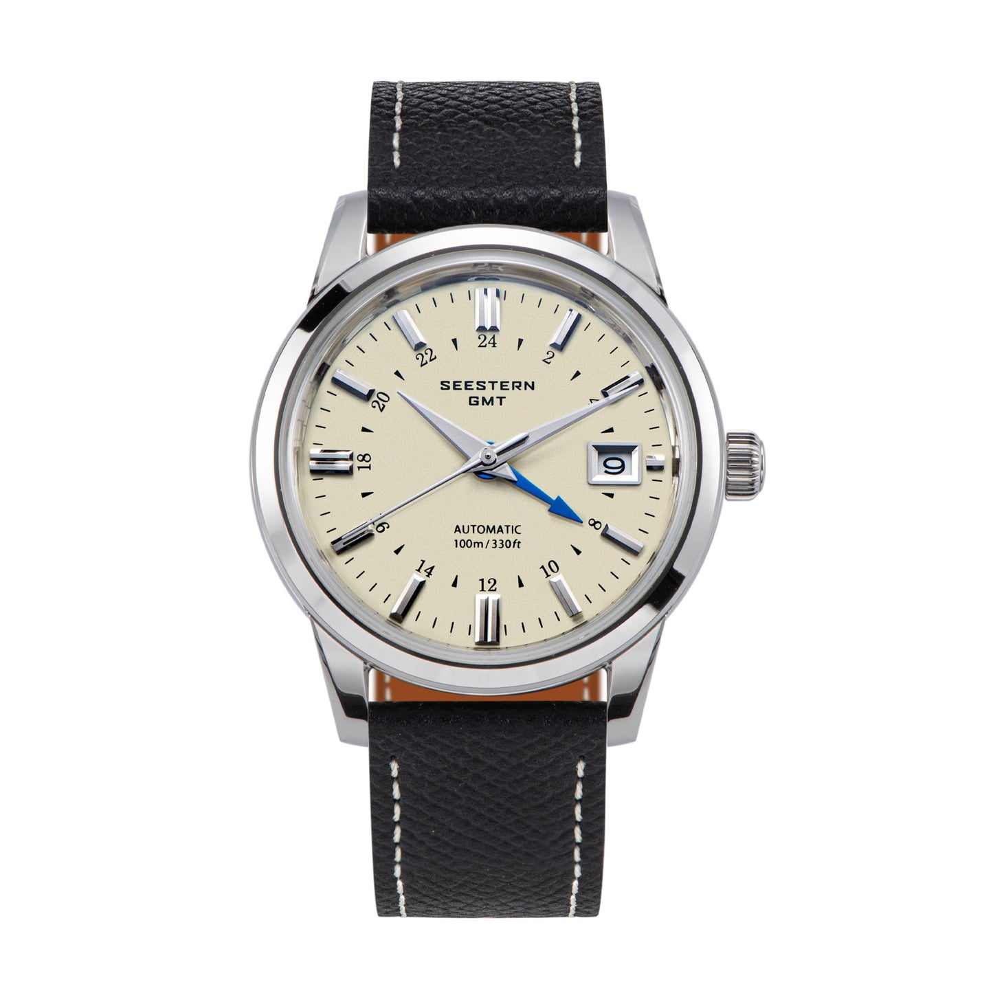 Seestern S446 GMT Watch Creamy Dial (Seiko NH34 GMT movement)