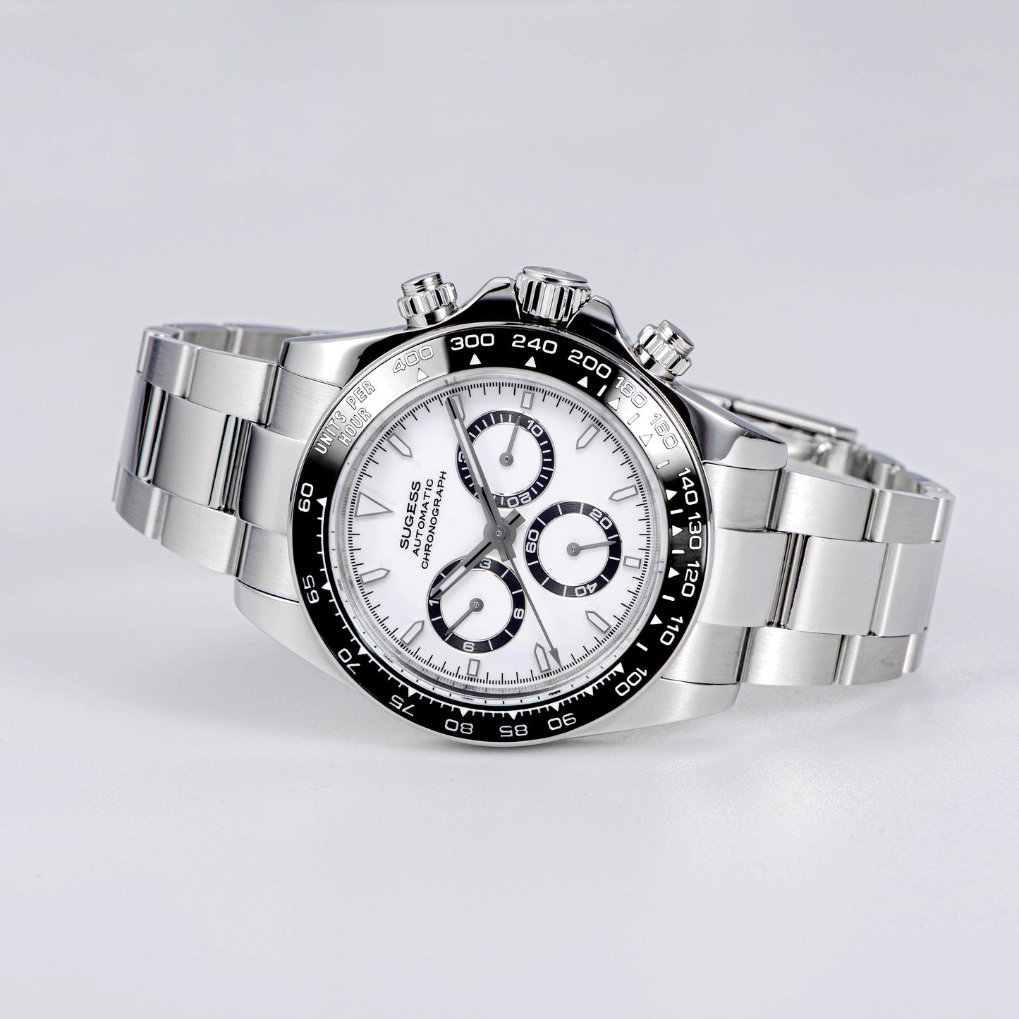 Automatic Chronograph S418-2.005 Black Dial Ceramic Bezel Professional