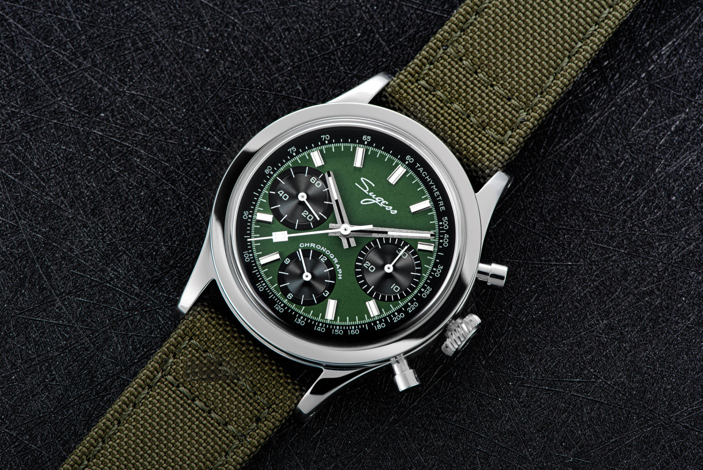 Chrono Heritage S411-1902 S411 Green Dial Swan Neck Regulator (Limited Edition)