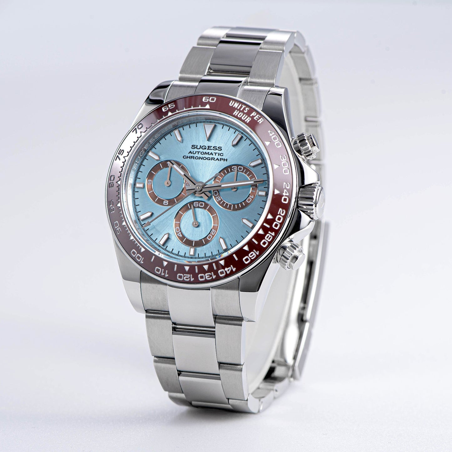 Automatic Chronograph S418-2.001 White Dial Stainless Steel Bezel Professional