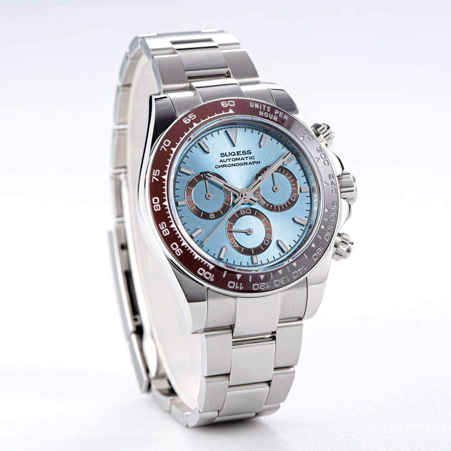 Automatic Chronograph S418-2.001 White Dial Stainless Steel Bezel Professional