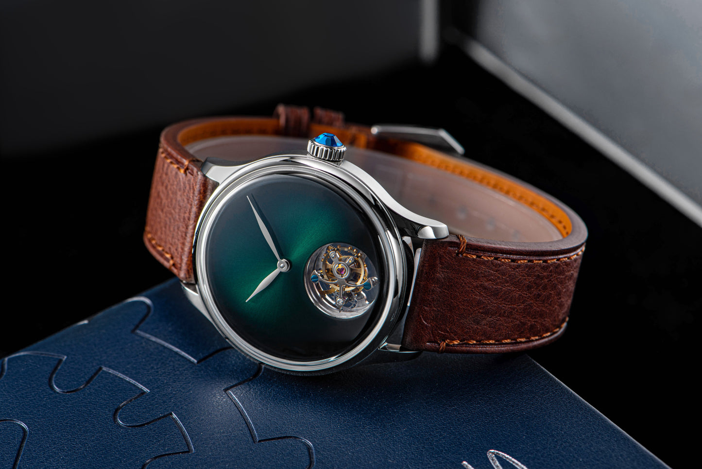 Tourbillon Master S454 Stainless Steel Green Dial